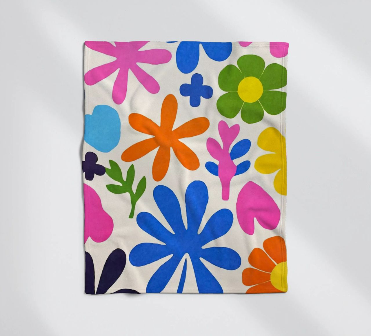 Fiori colorati retrò Groovy Matisse coperta in pile da Andrea Haase Modern Home