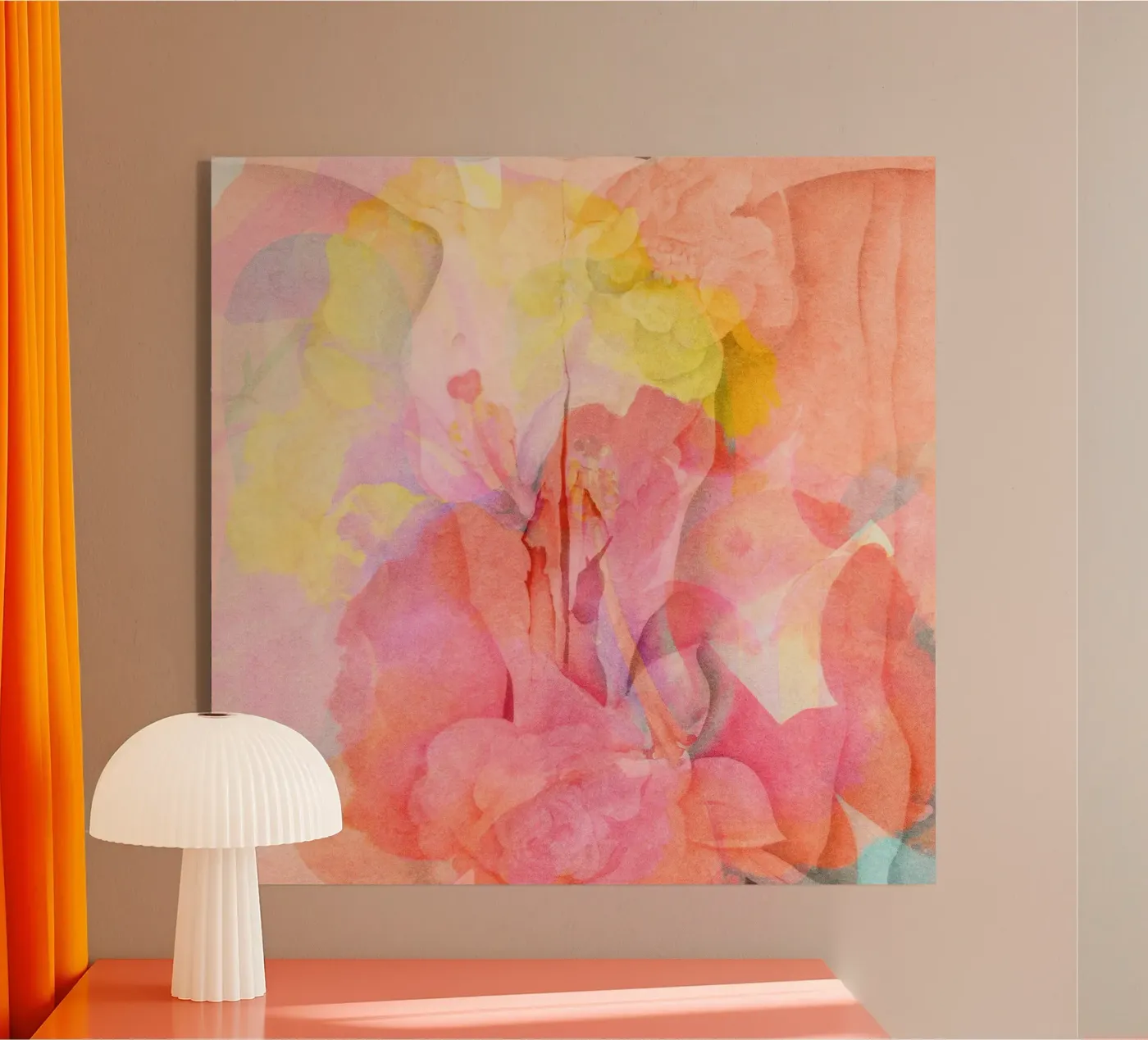 Pink Hibiscus plexiglass da Shapes and Flowers