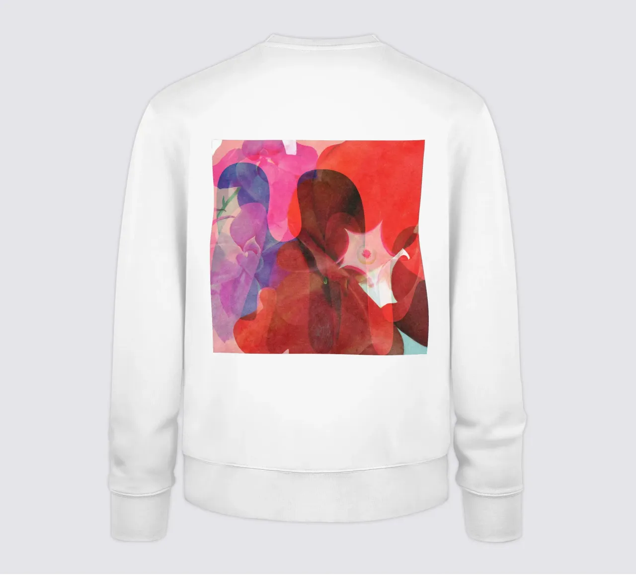 Red Abstract Shapes felpa da Shapes and Flowers