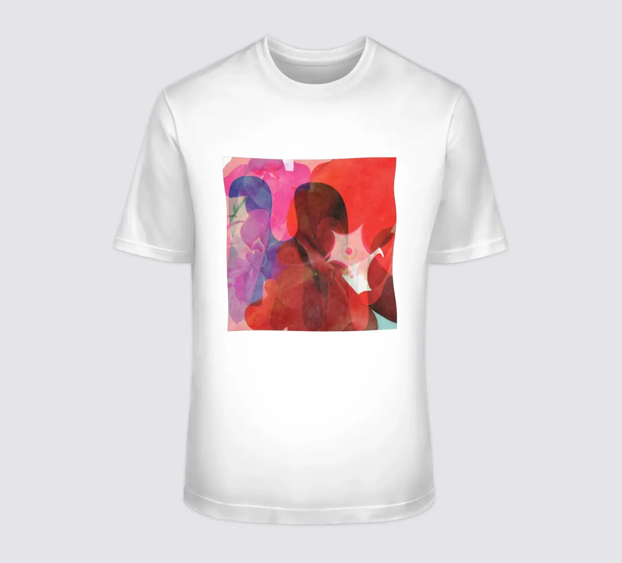 Red Abstract Shapes t-shirt da Shapes and Flowers