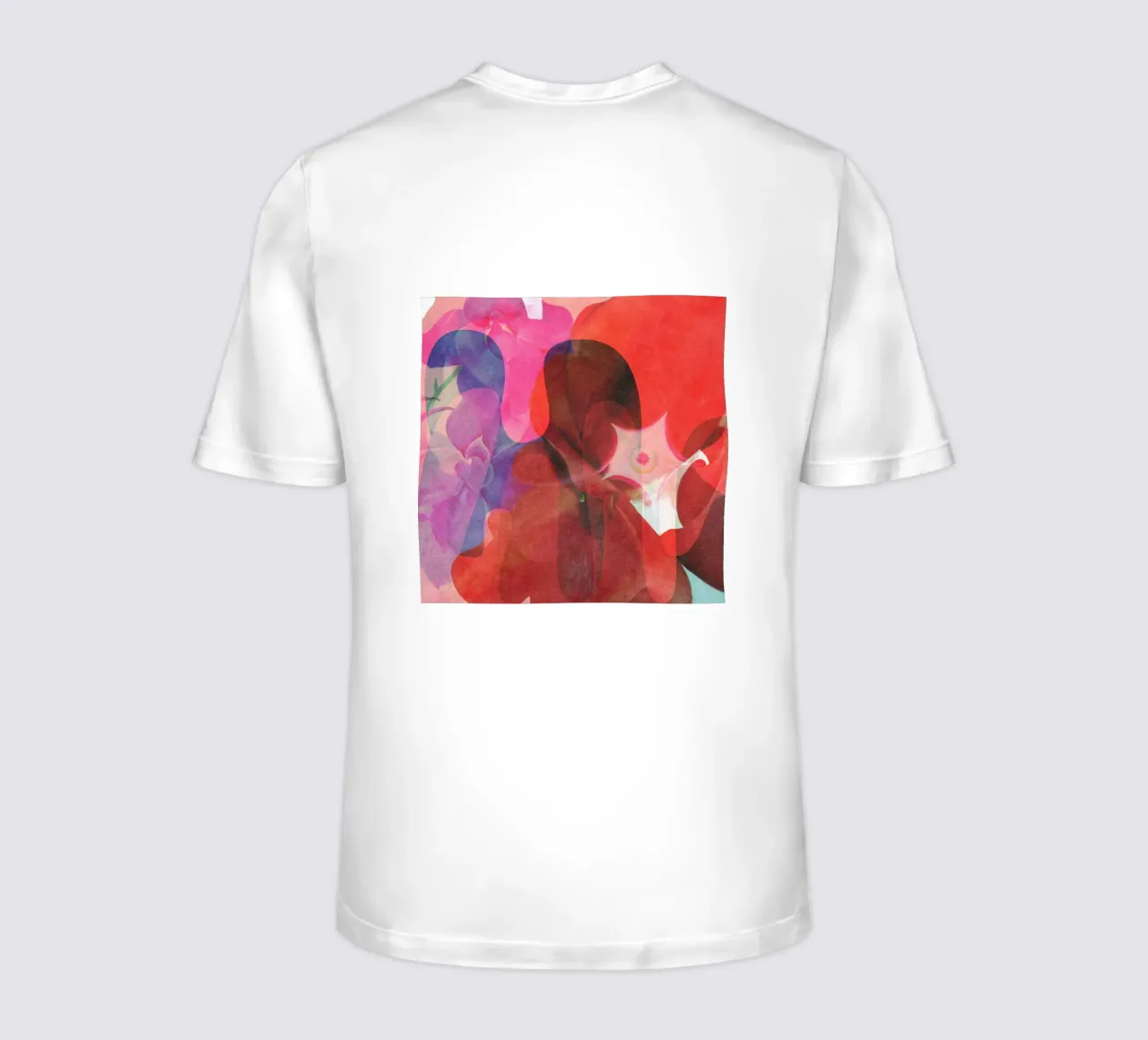 Red Abstract Shapes t-shirt da Shapes and Flowers