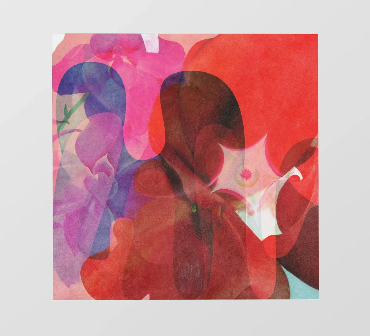 Red Abstract Shapes telo in pvc da Shapes and Flowers