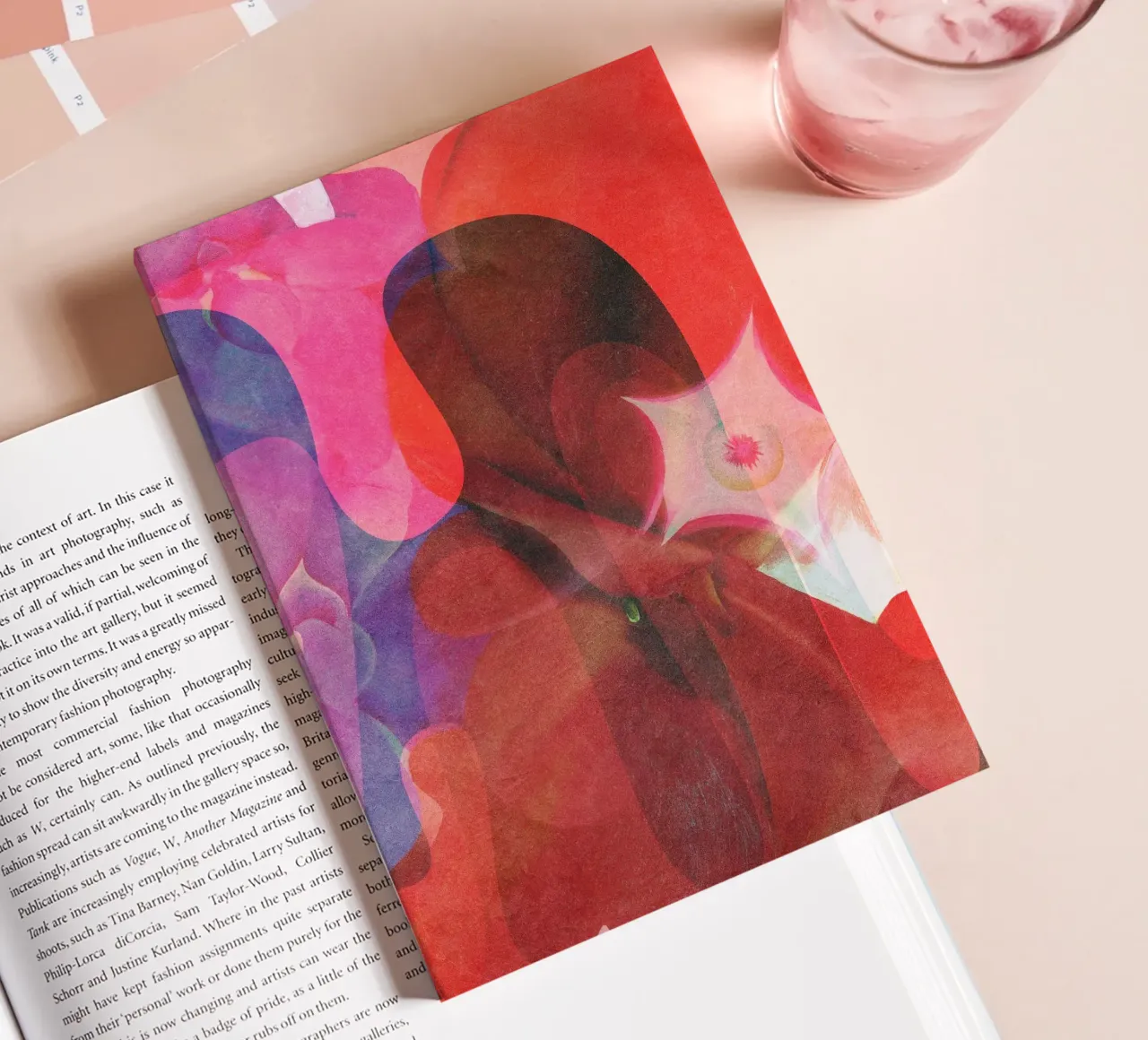 Red Abstract Shapes notebook by Shapes and Flowers