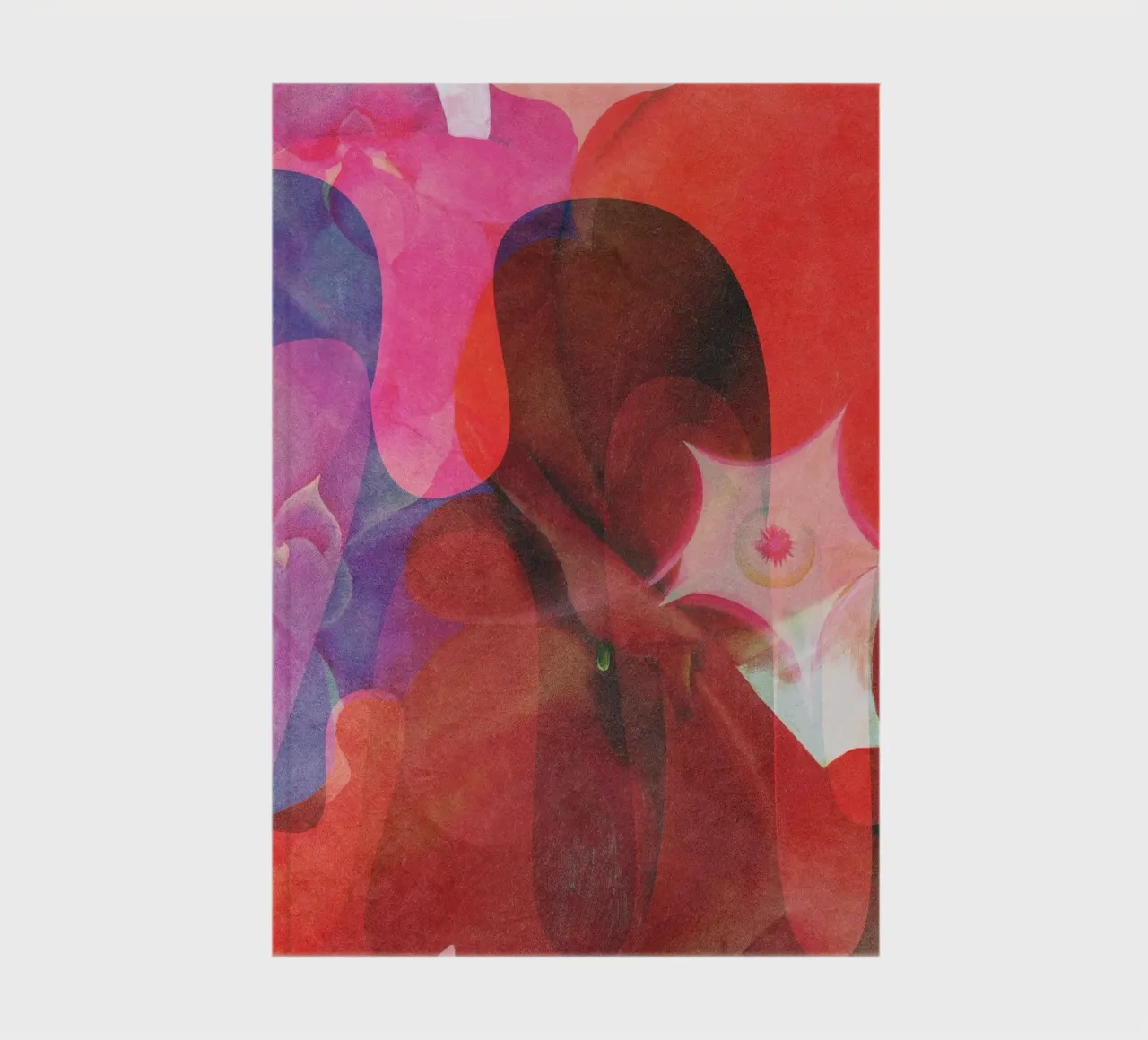 Red Abstract Shapes notebook by Shapes and Flowers