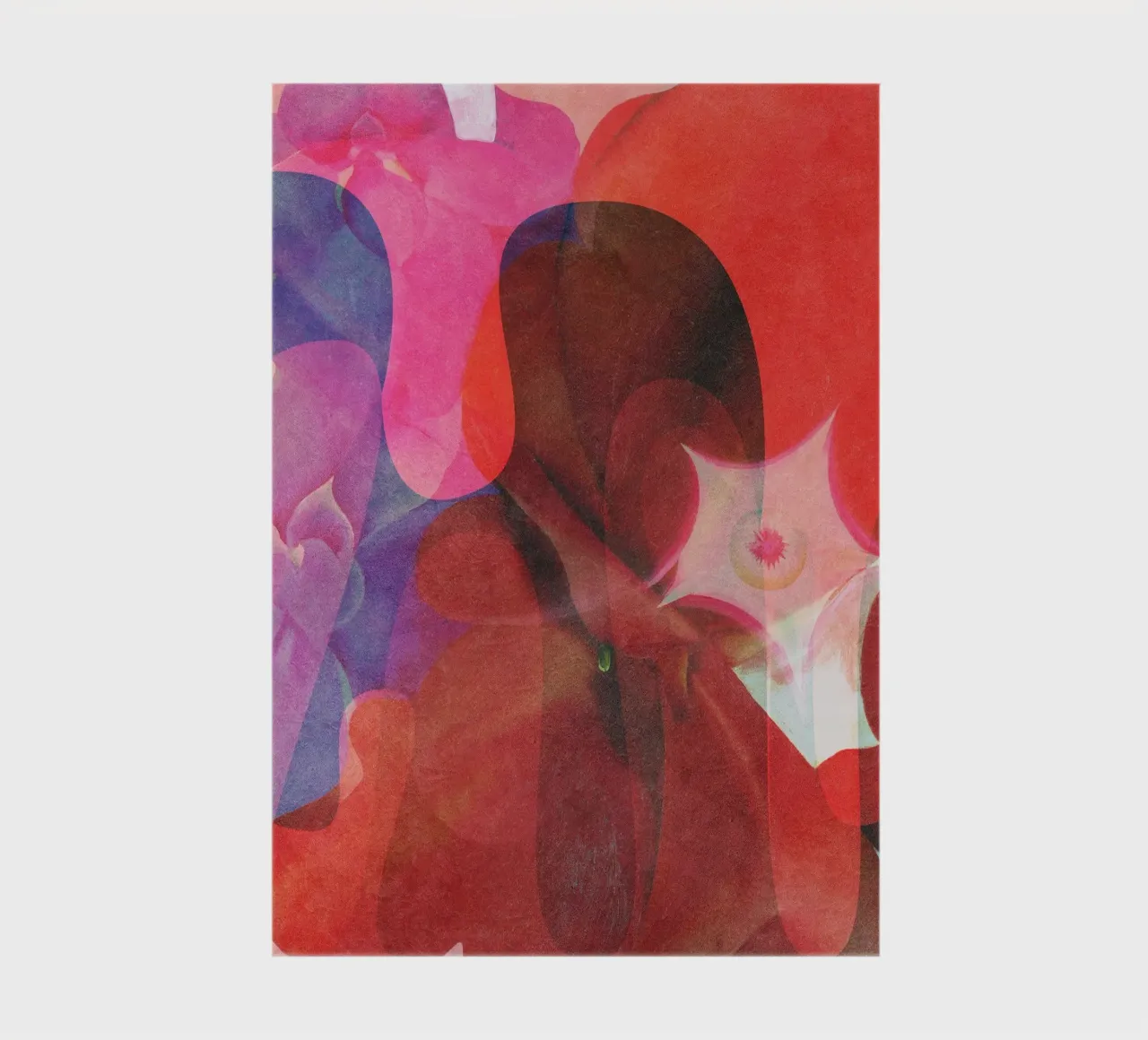 Red Abstract Shapes notebook by Shapes and Flowers