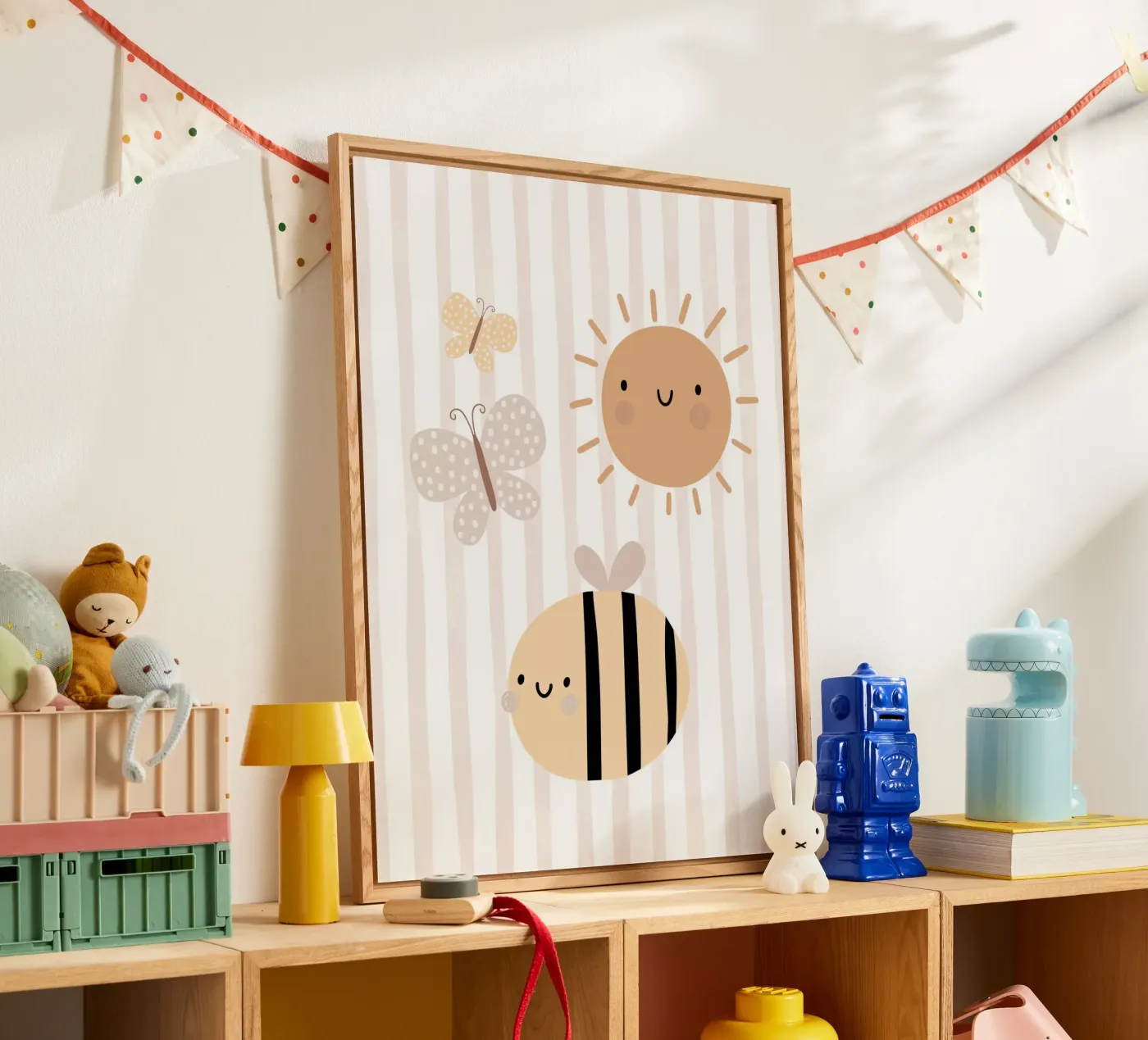 Sonnige Biene Acryl-Glas von Littleleo