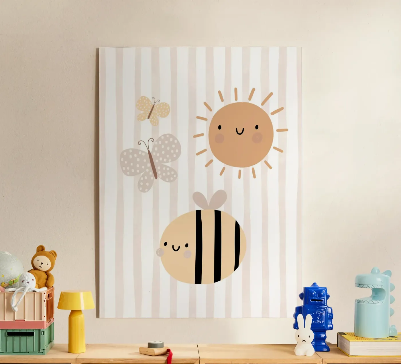 Sonnige Biene Acryl-Glas von Littleleo