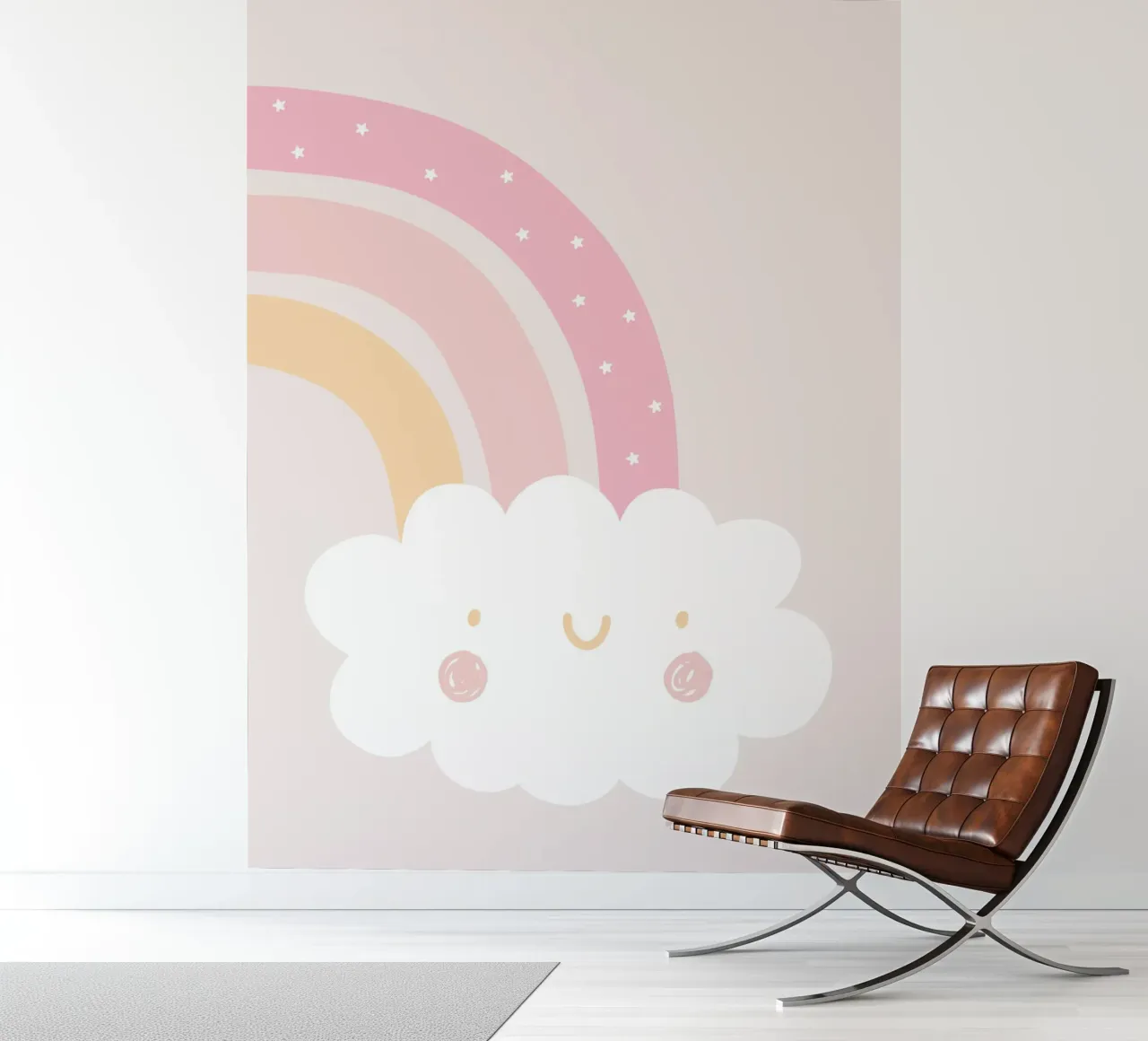 Regenboog Wolk fotobehang van Littleleo