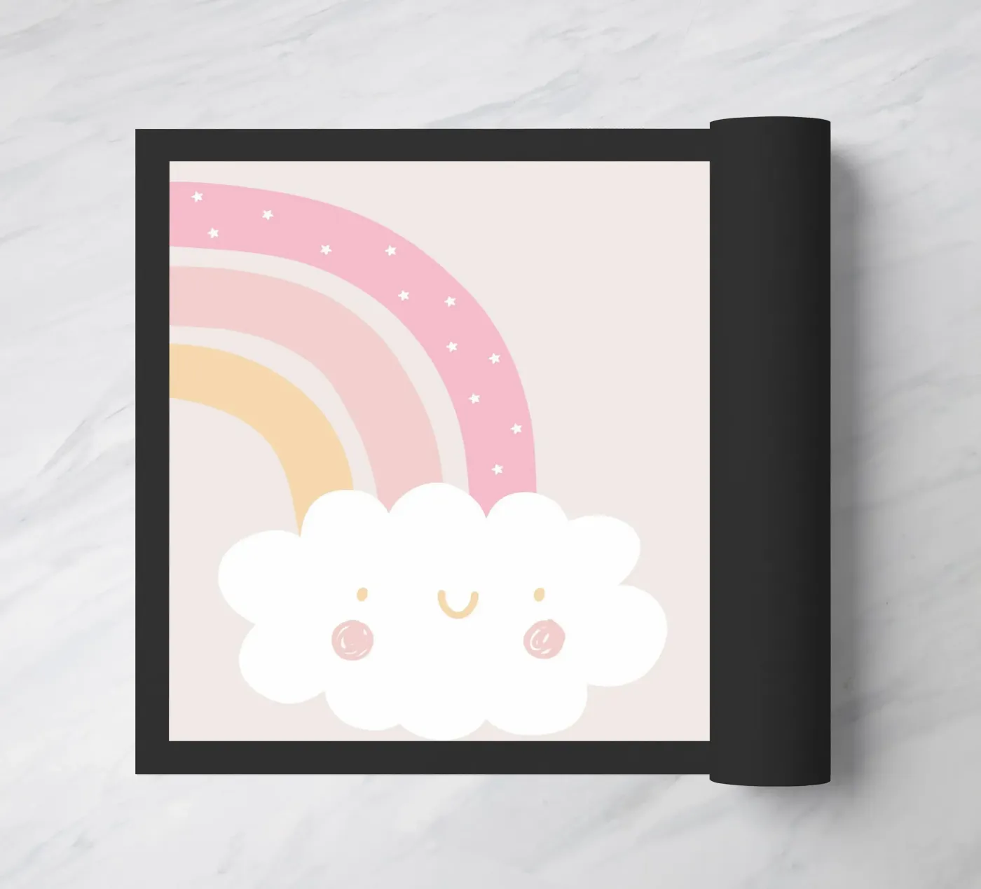 Rainbow Cloud doormat by Littleleo