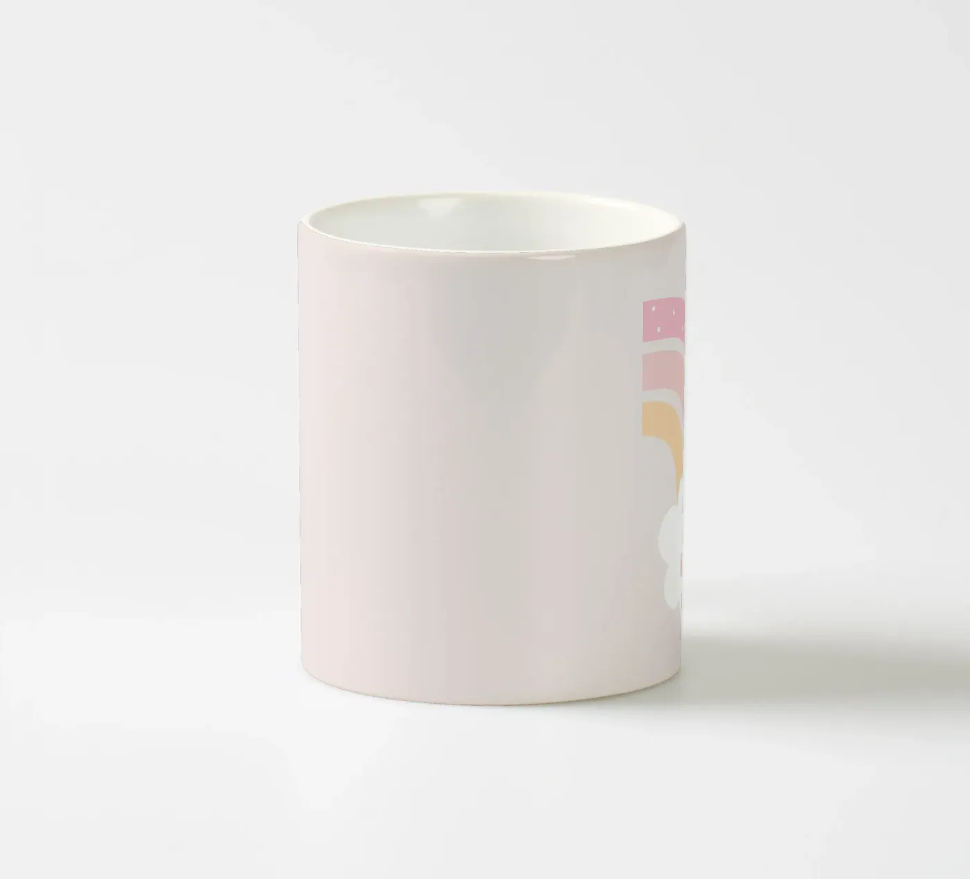 Rainbow Cloud ceramic mug by Littleleo