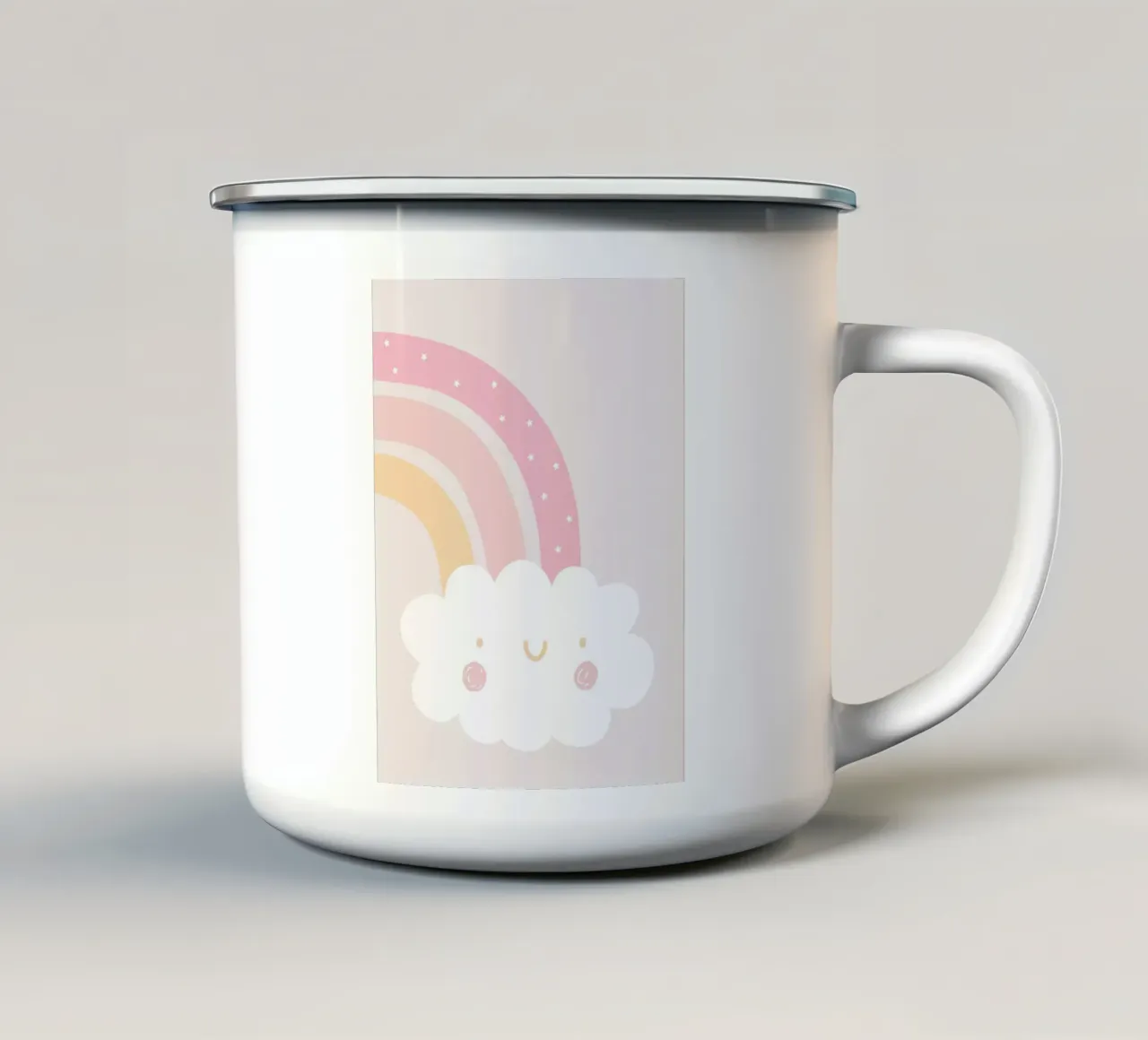 Nuvola arcobaleno tazza in smalto da Littleleo