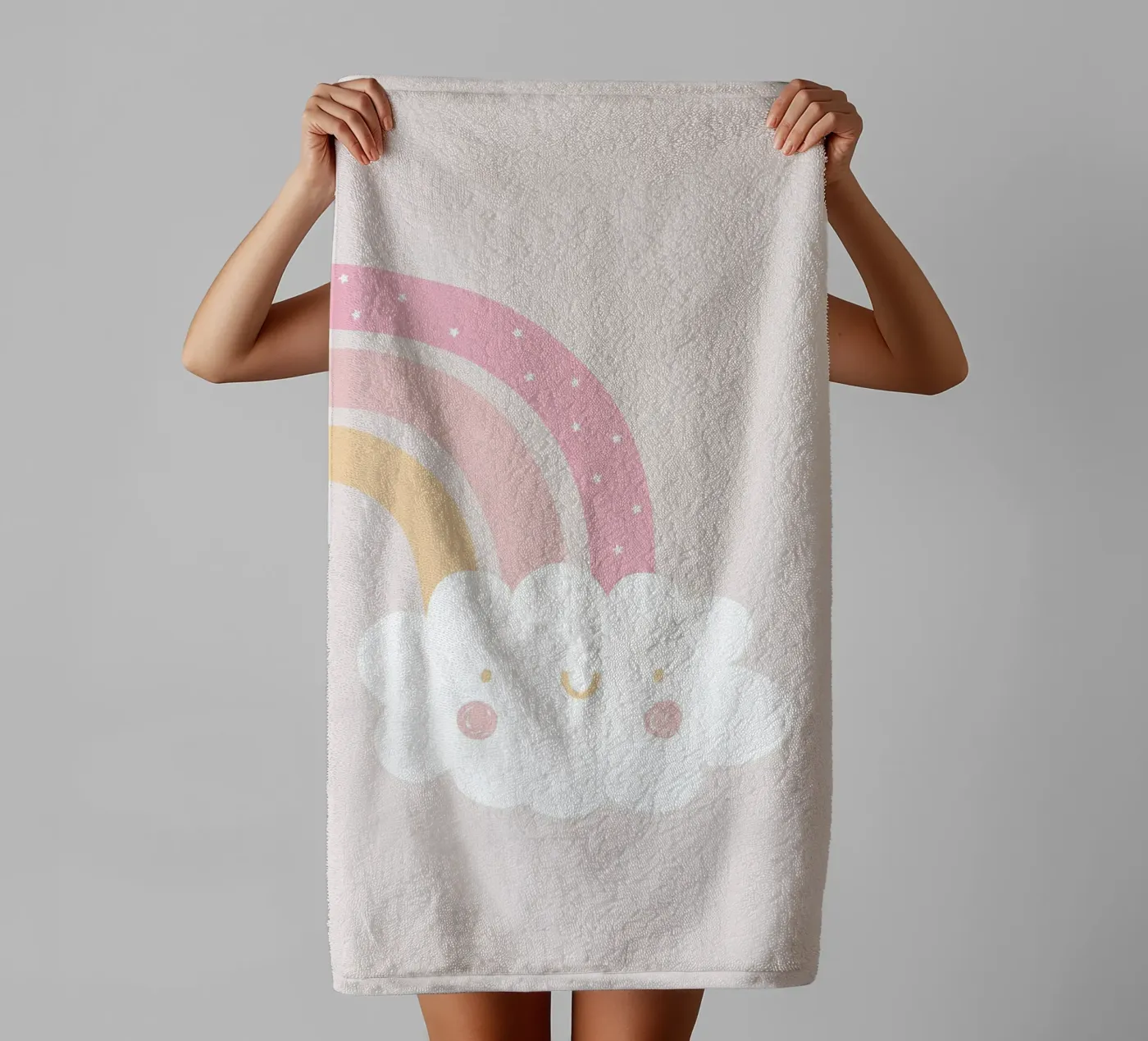 Rainbow Cloud badhanddoek van Littleleo