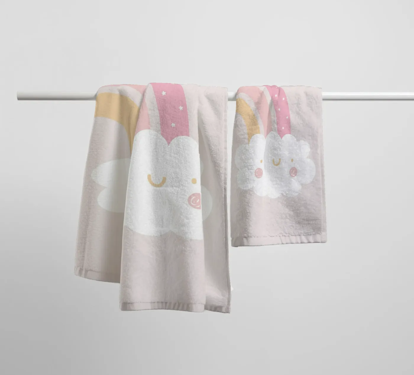 Rainbow Cloud badhanddoek van Littleleo