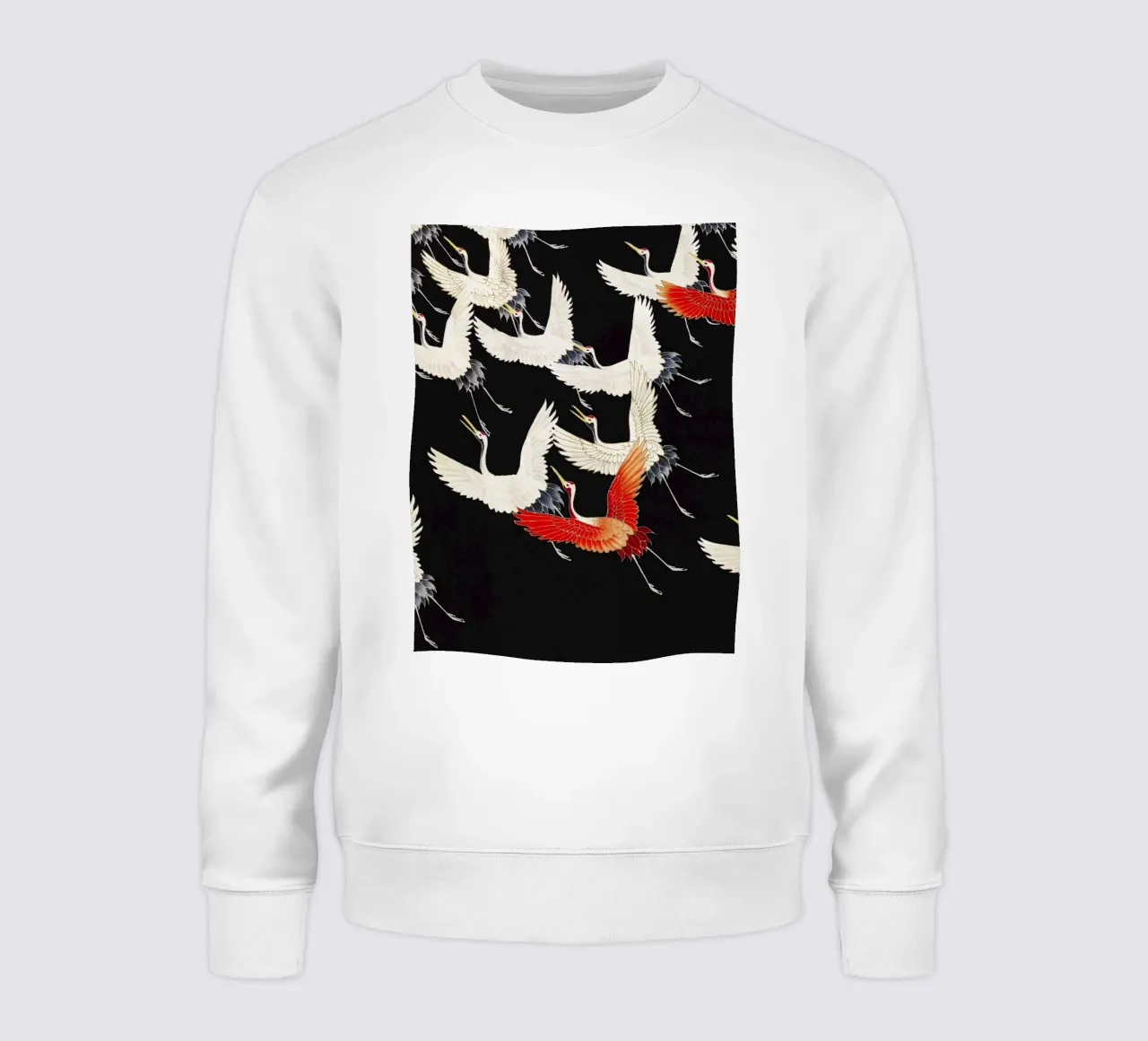 Furisode with a Myriad of Flying Cranes felpa da Chérie Prints