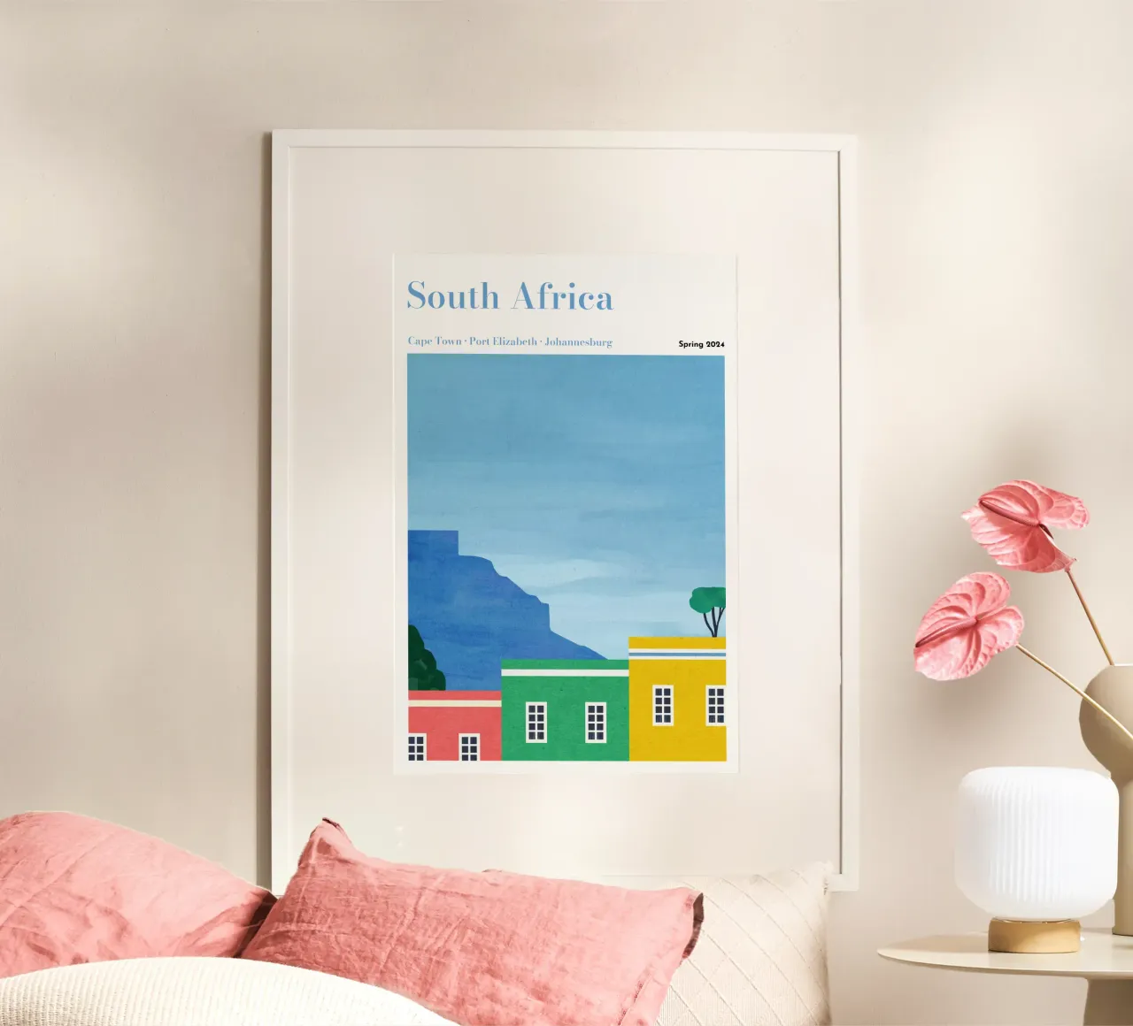 Gepersonaliseerde Zuid-Afrika Reisposter poster van Henry Rivers