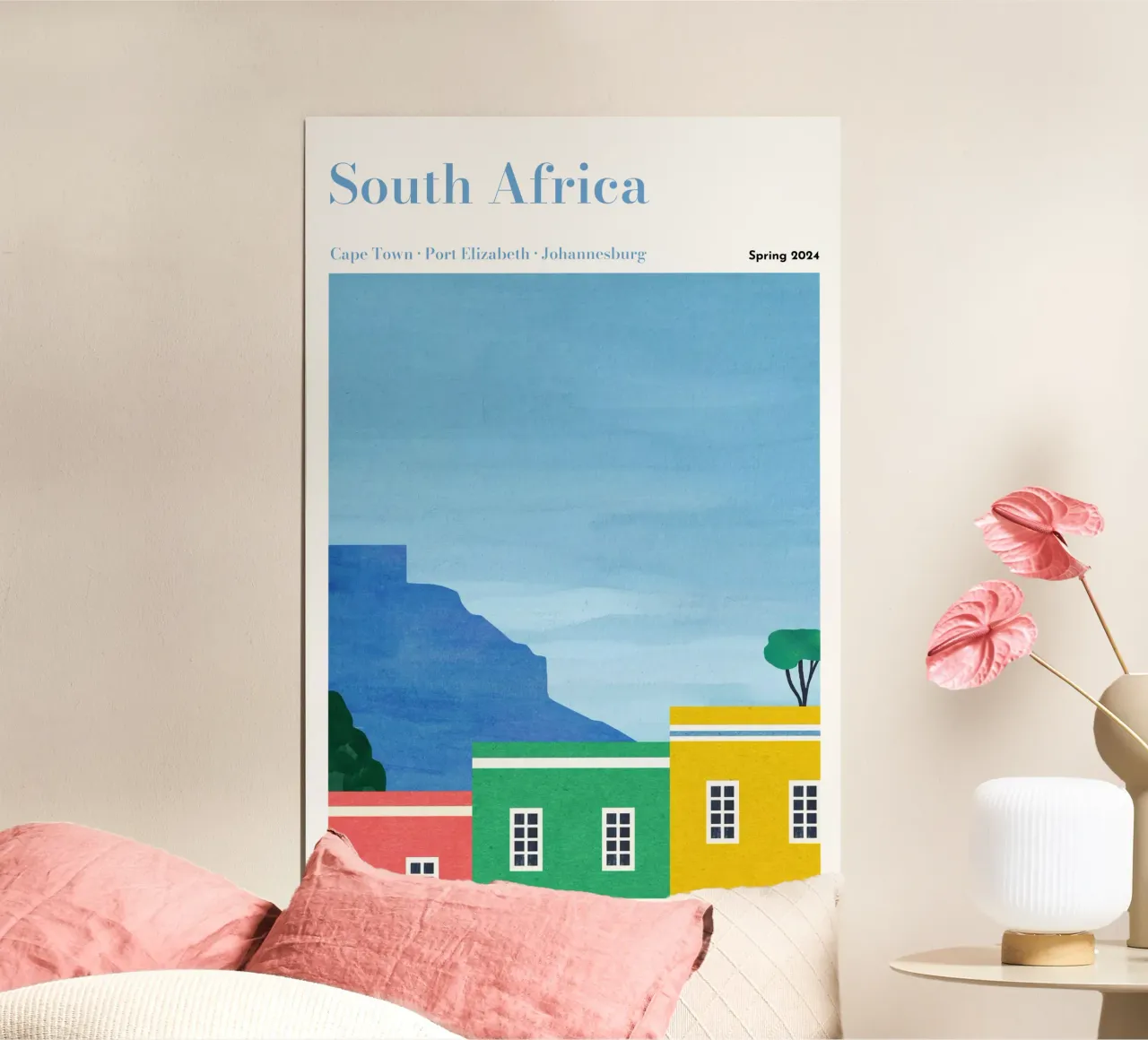Gepersonaliseerde Zuid-Afrika Reisposter poster van Henry Rivers