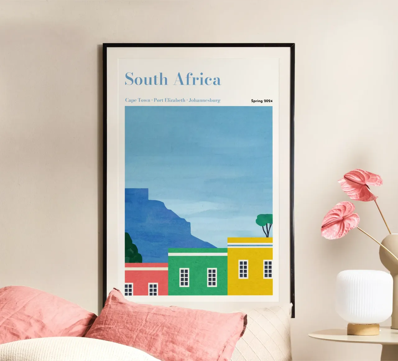 Gepersonaliseerde Zuid-Afrika Reisposter poster van Henry Rivers