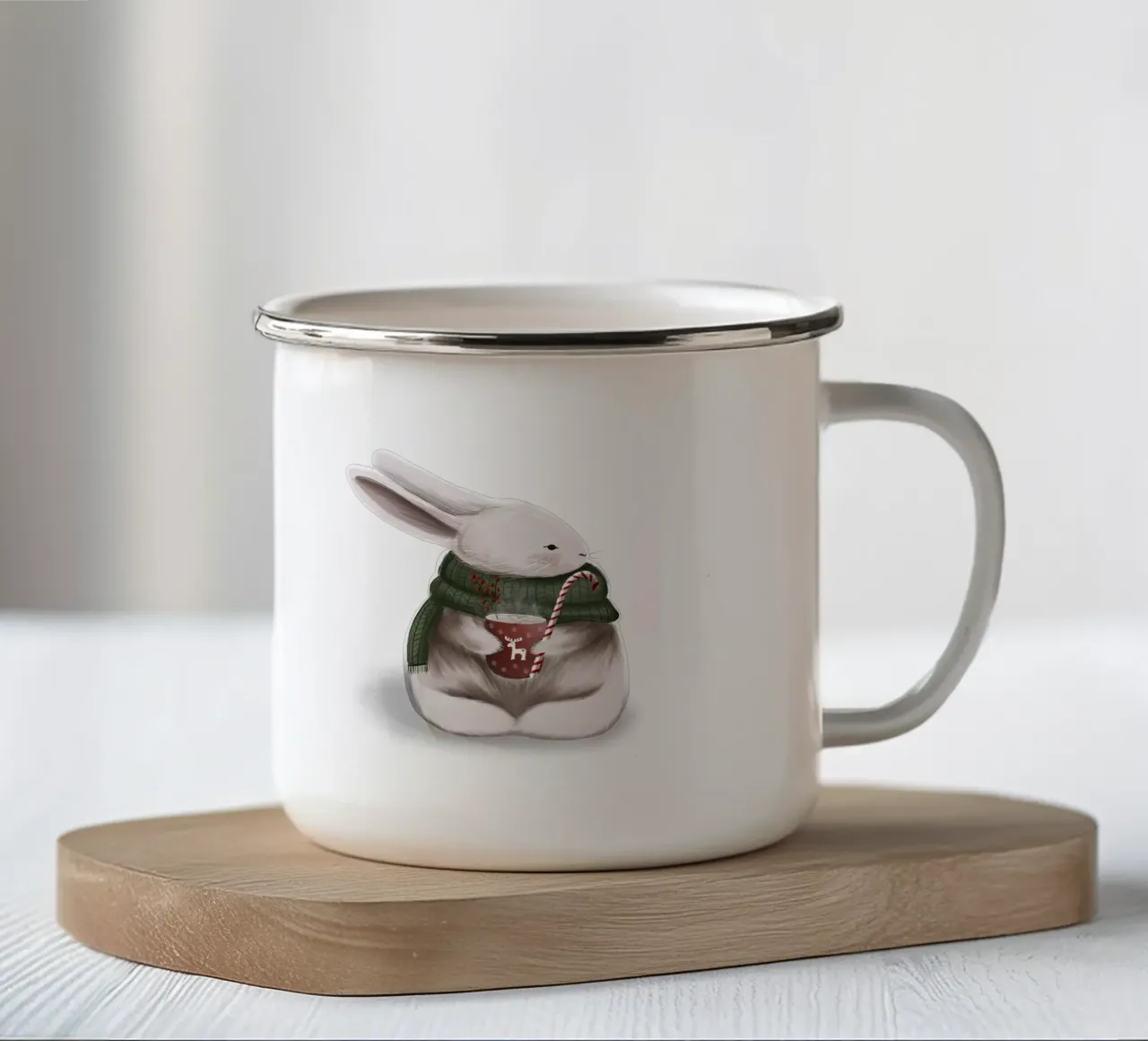 Coniglio tazza in smalto da sketch_visual_studio