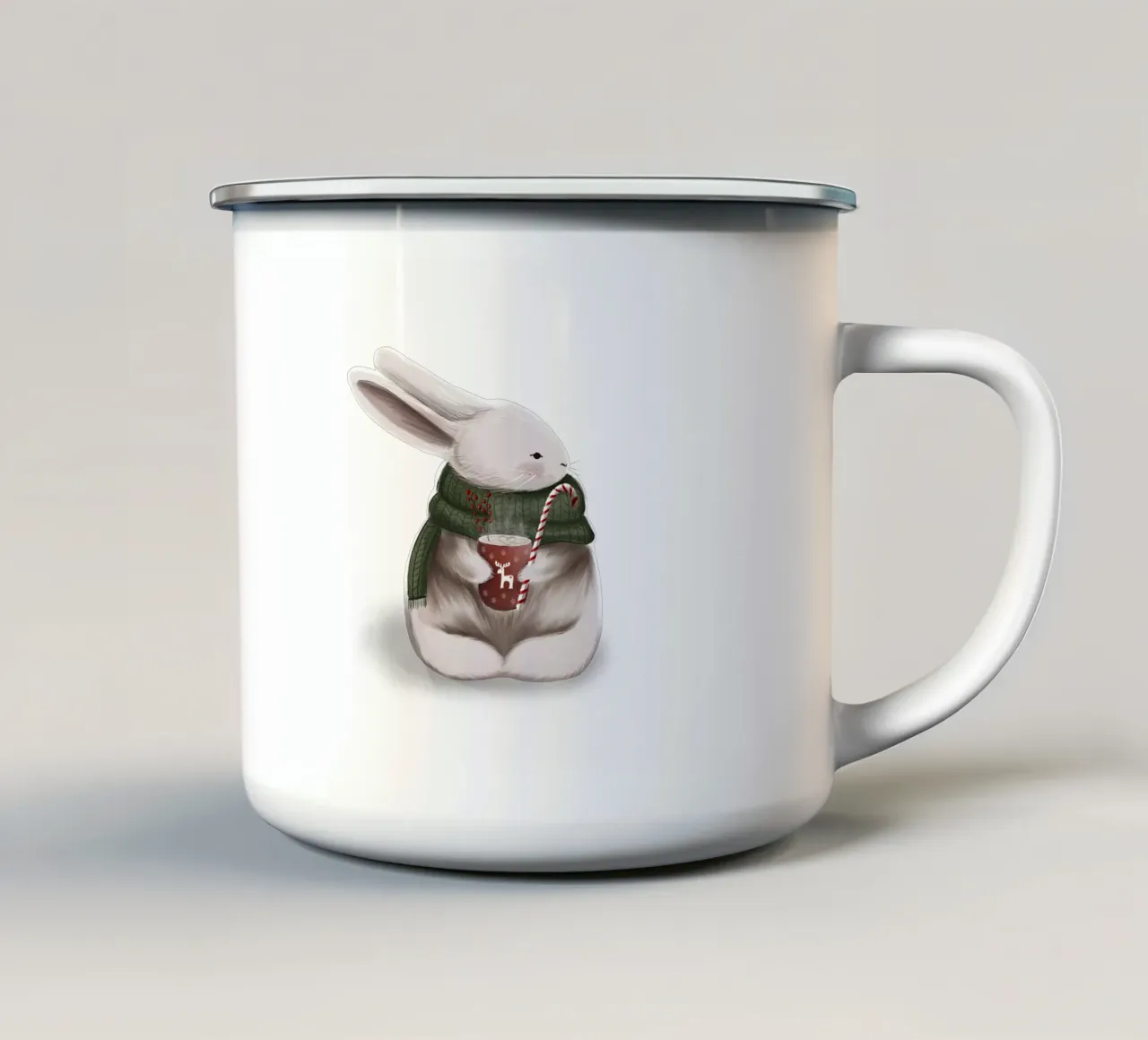 Coniglio tazza in smalto da sketch_visual_studio