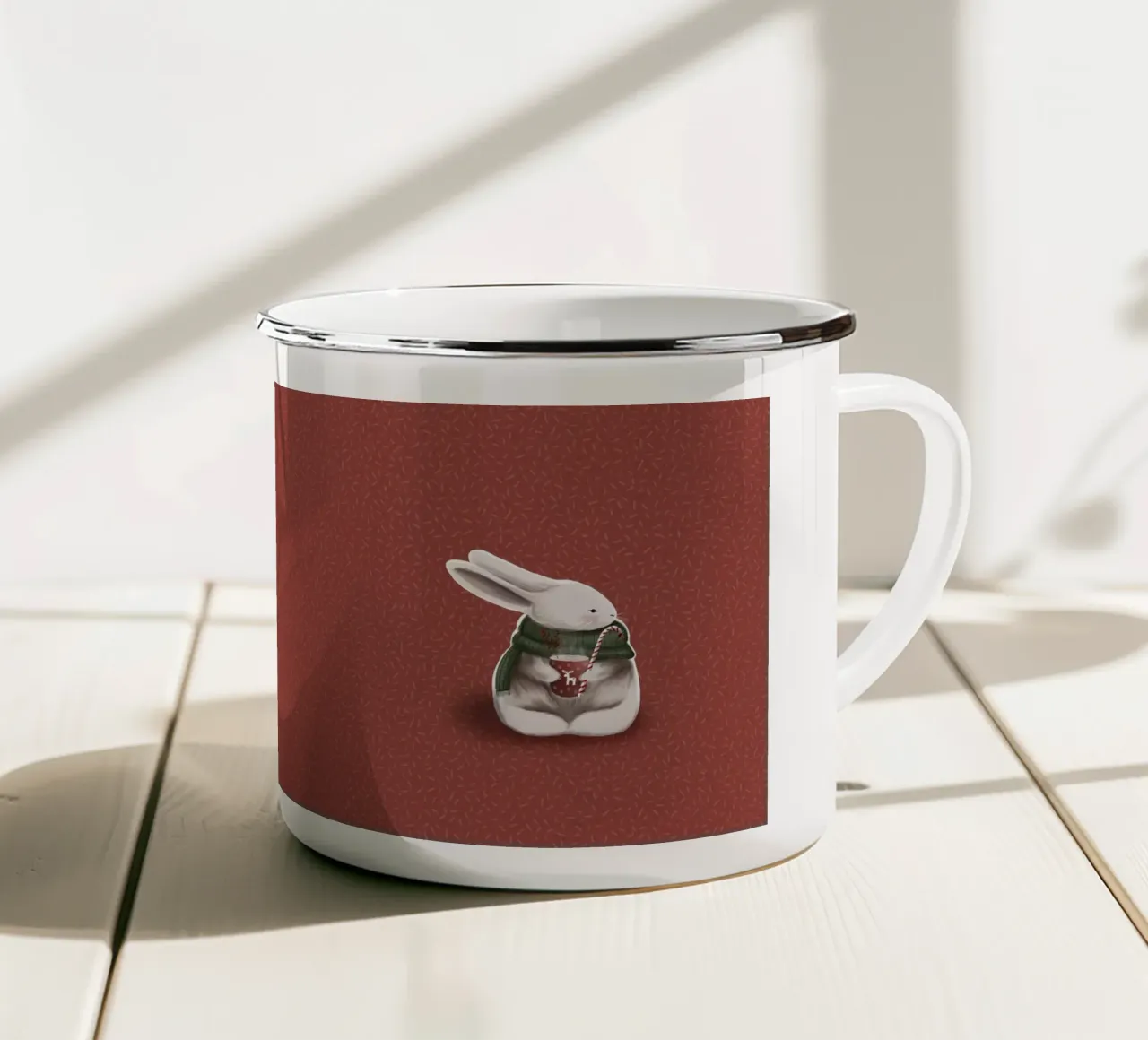 coniglietto tazza in smalto da sketch_visual_studio