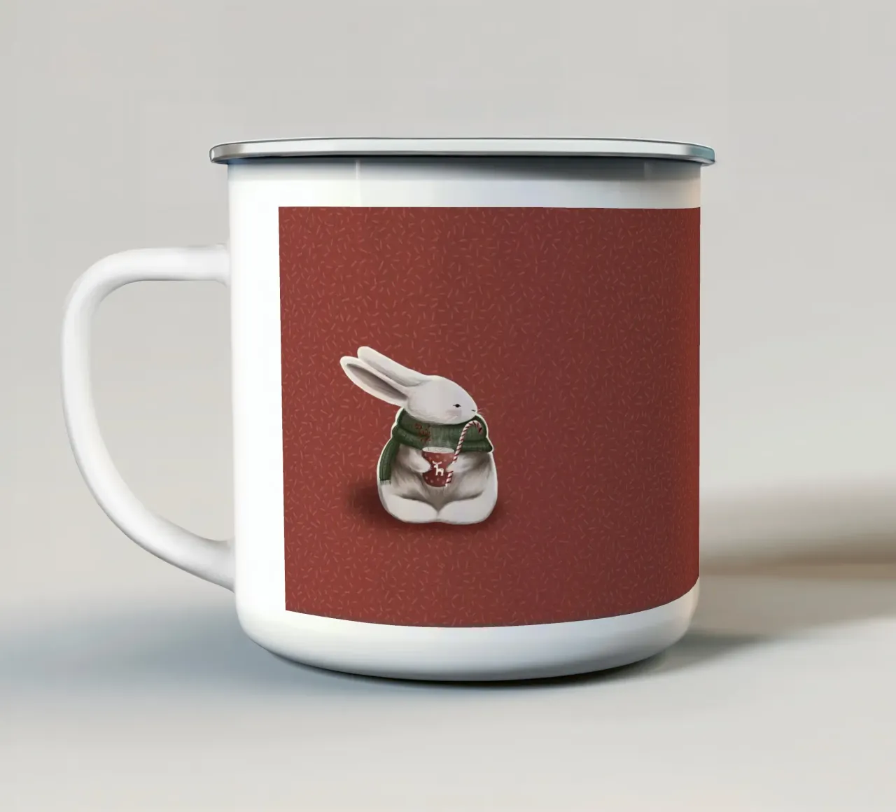 coniglietto tazza in smalto da sketch_visual_studio