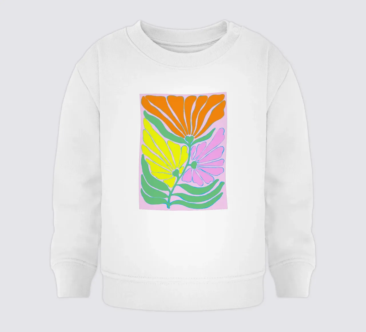 Colour dreams of flowers baby sweatshirt by Carina Pop & Pastell