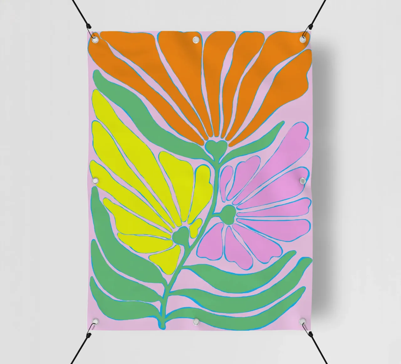 Sogni di fiori a colori telo in pvc da Carina Pop & Pastell