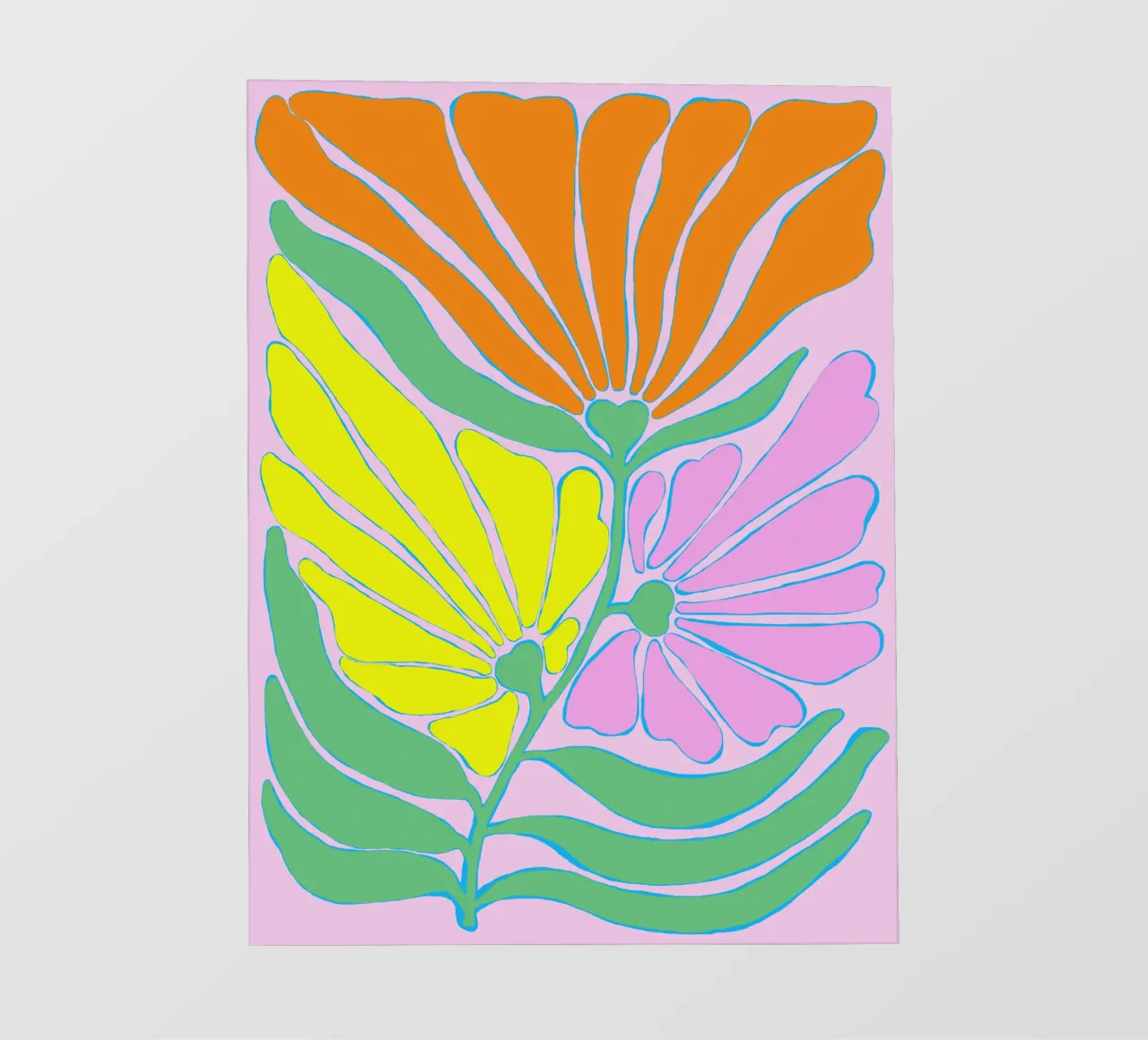 Sogni di fiori a colori telo in pvc da Carina Pop & Pastell