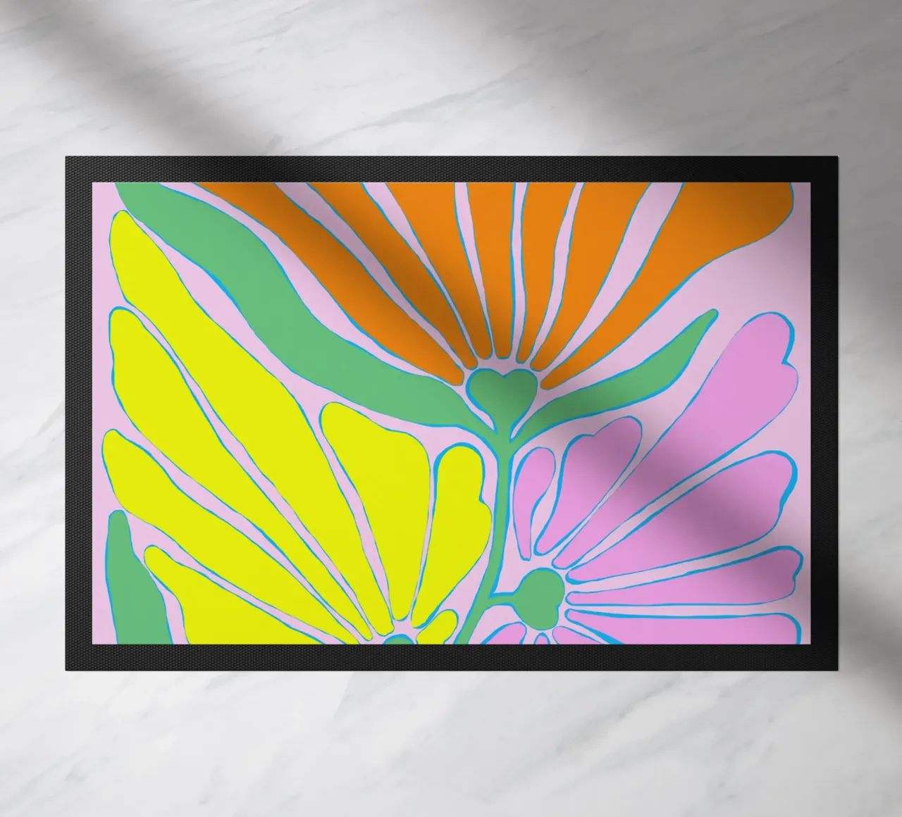 Sogni di fiori a colori zerbino da Carina Pop & Pastell