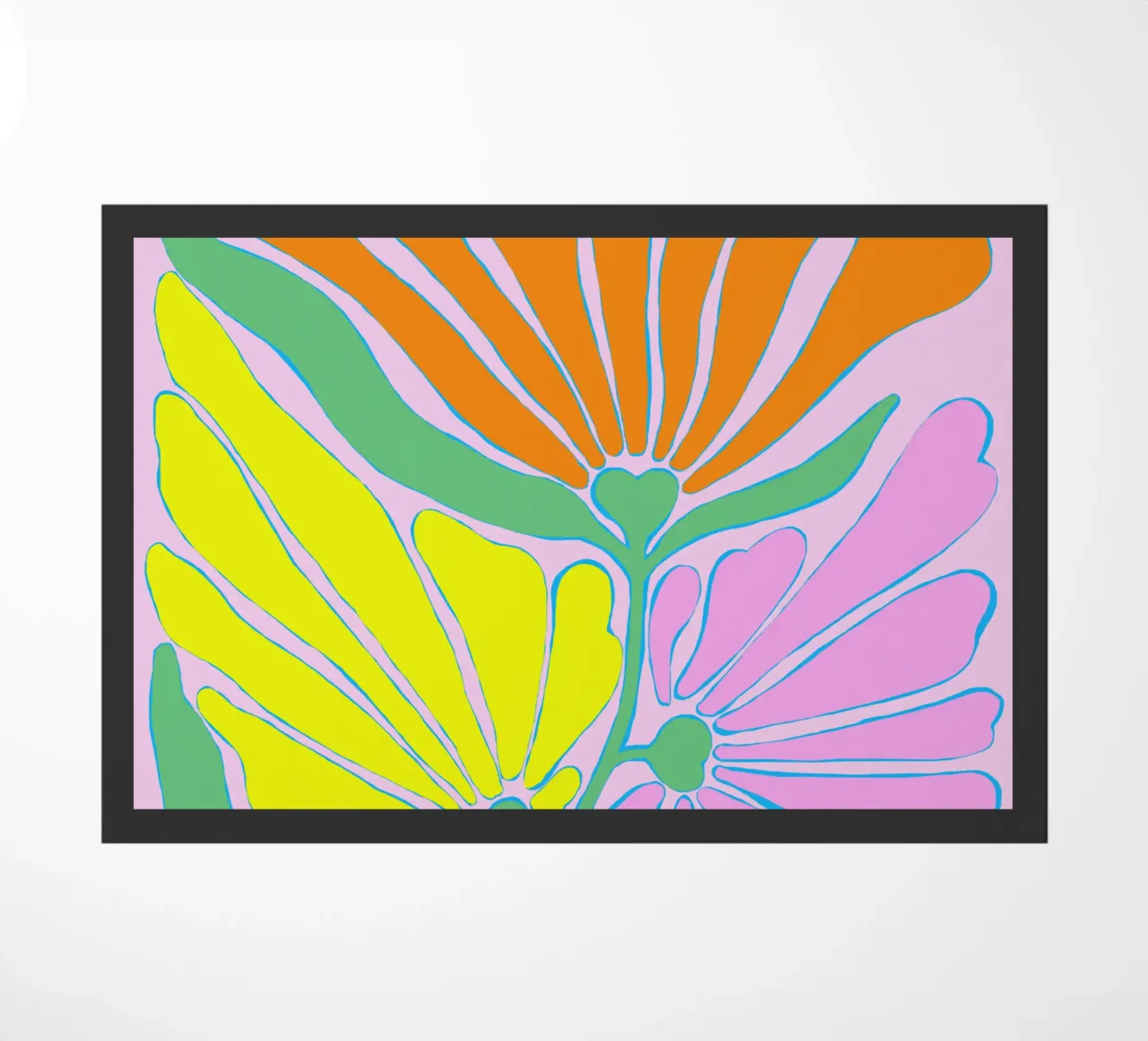 Sogni di fiori a colori zerbino da Carina Pop & Pastell