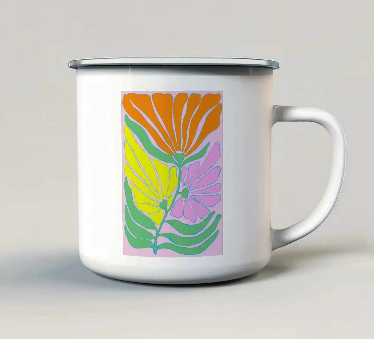 Sogni di fiori a colori tazza in smalto da Carina Pop & Pastell