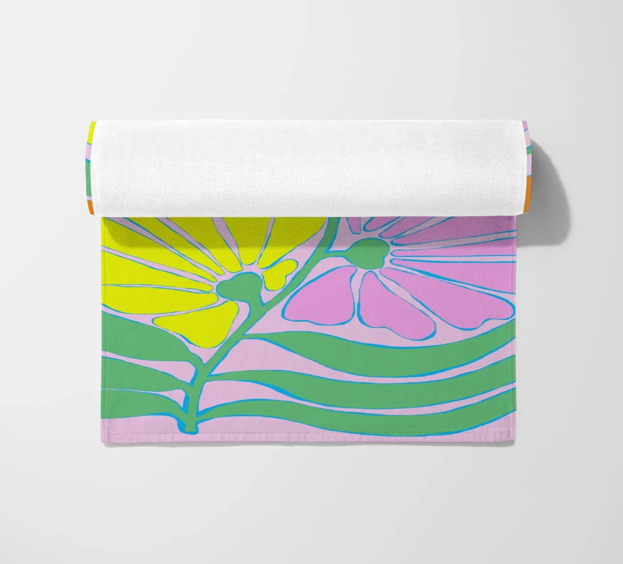 Sogni di fiori a colori telo mare da Carina Pop & Pastell