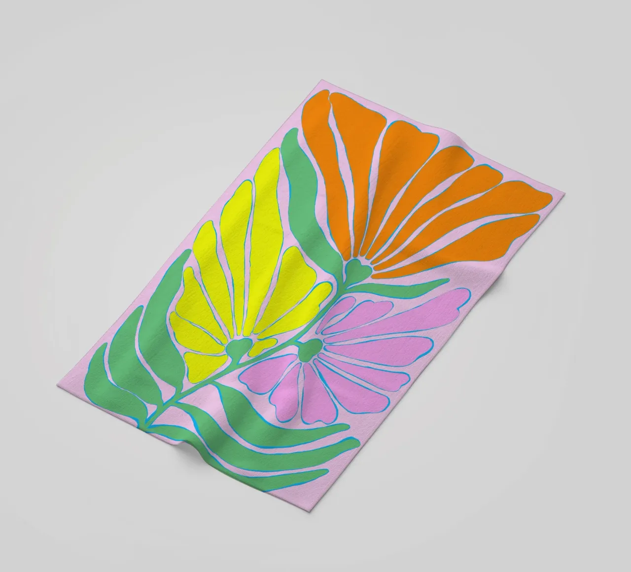 Sogni di fiori a colori telo mare da Carina Pop & Pastell