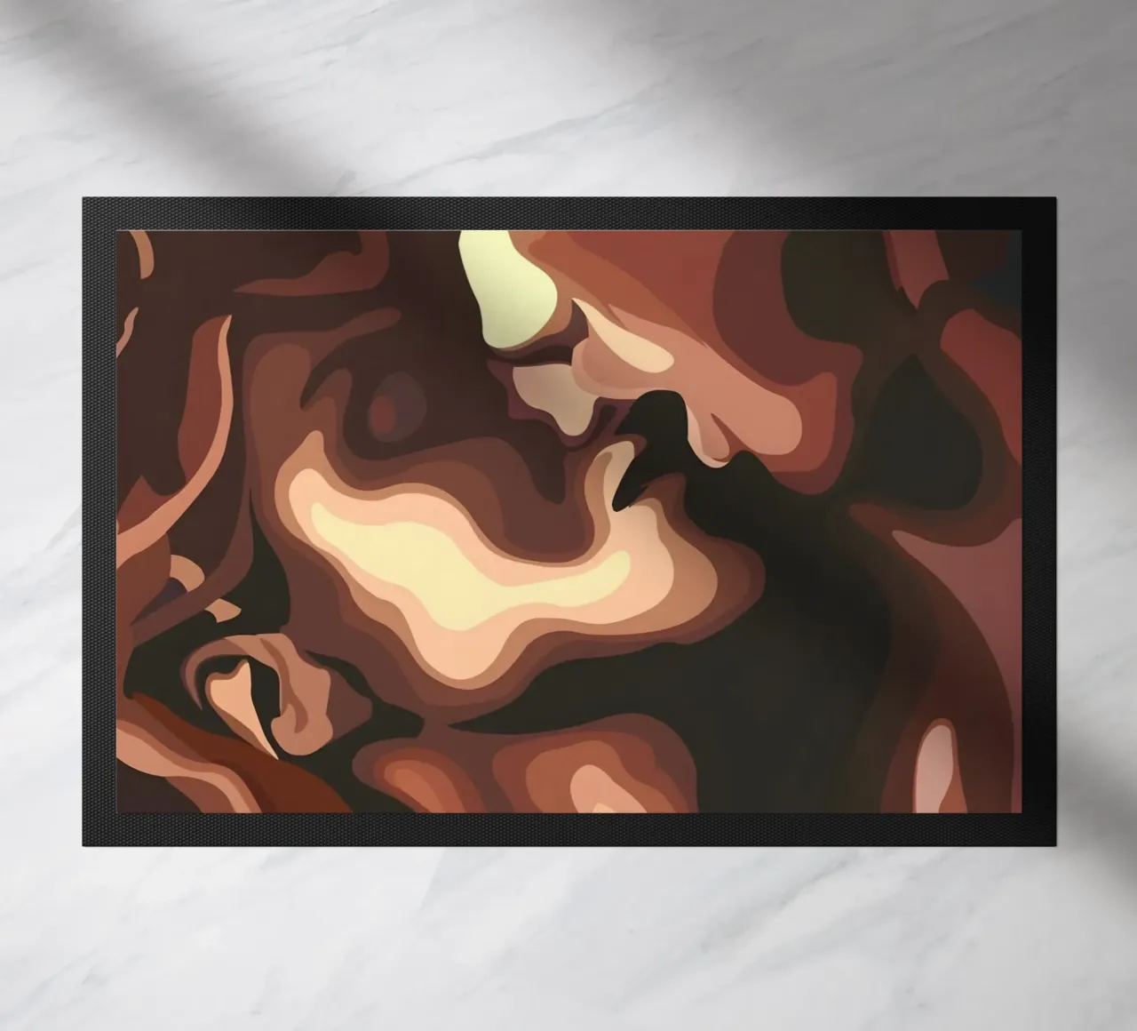 Two Faces in Shadow doormat by luxi&lace