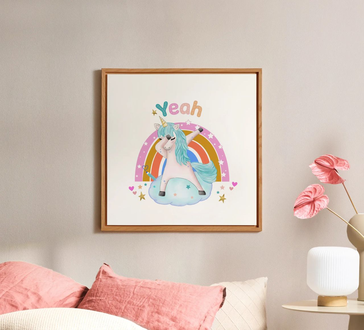 Questo unicorno balla ed è felice. Personalizzatelo pannello forex da CalliLetters