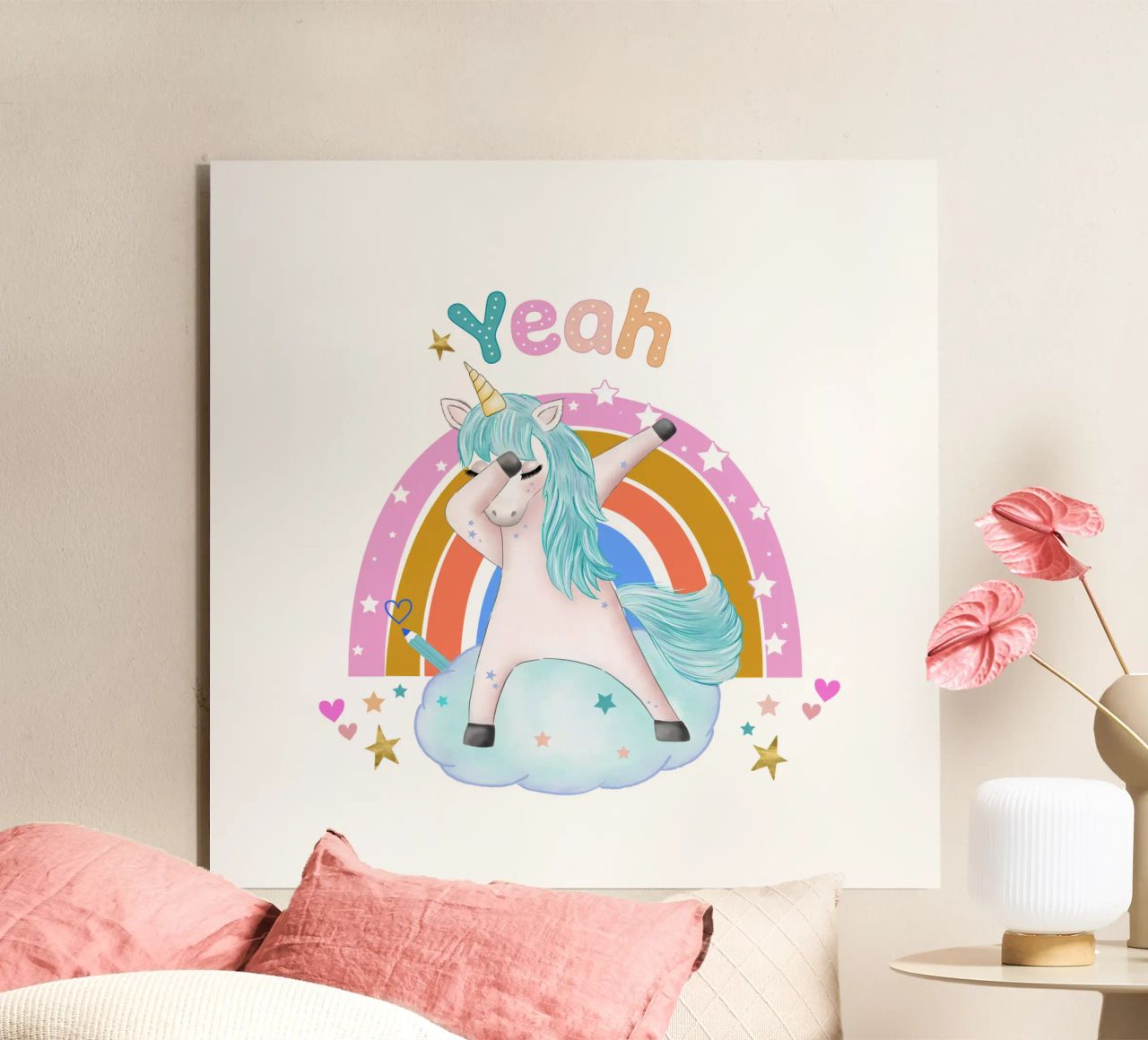 Questo unicorno balla ed è felice. Personalizzatelo pannello forex da CalliLetters
