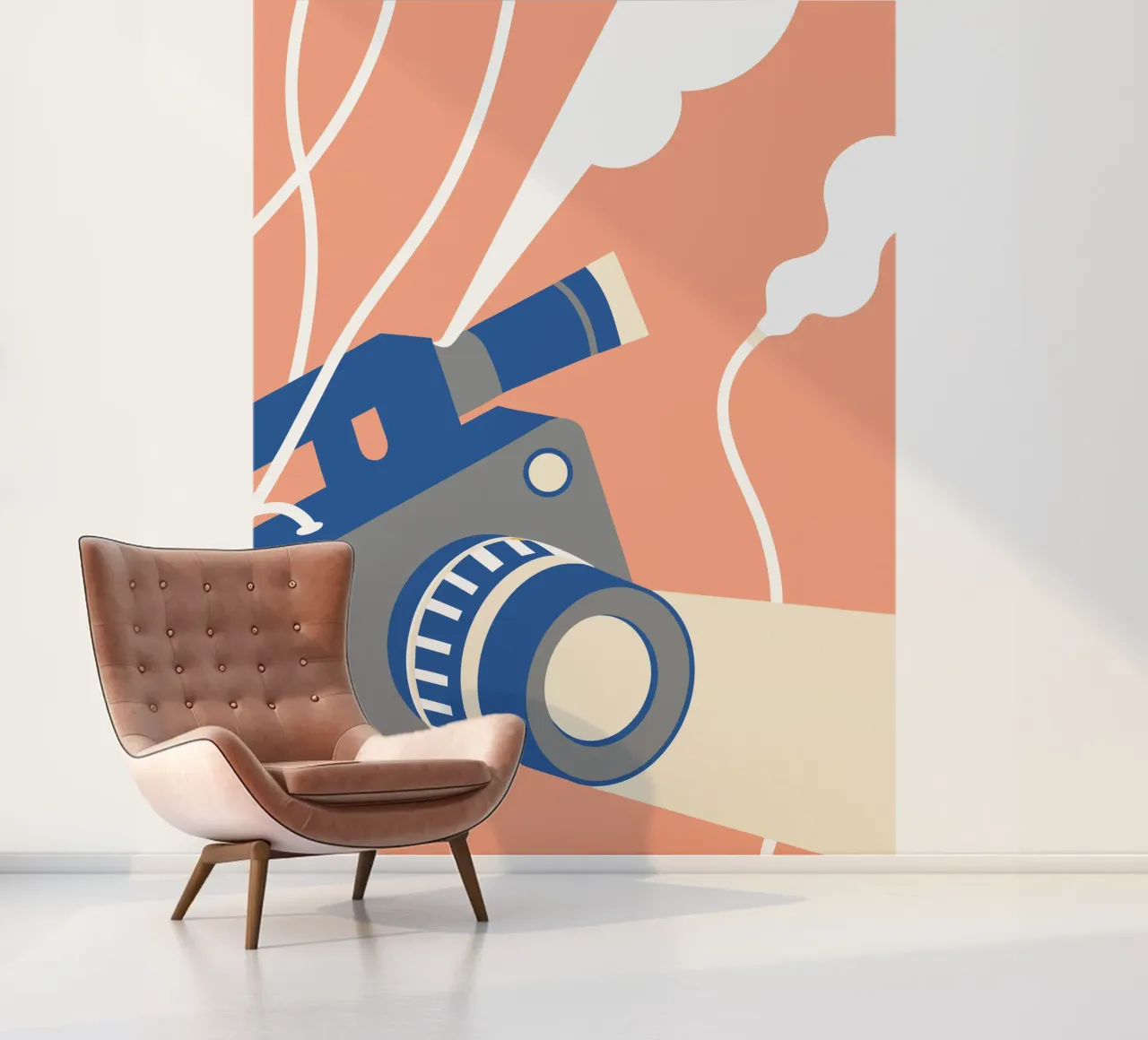 Professionele camera fotobehang van Jurshopp