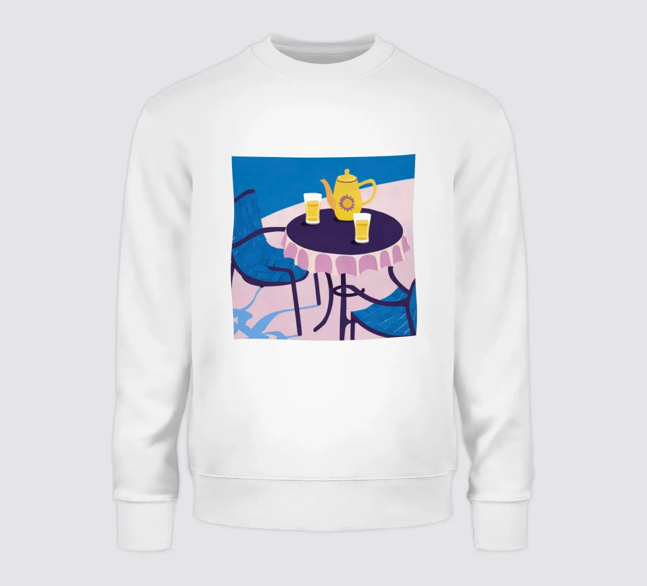 Azure Cafe Moment sweatshirt by Sky Velour