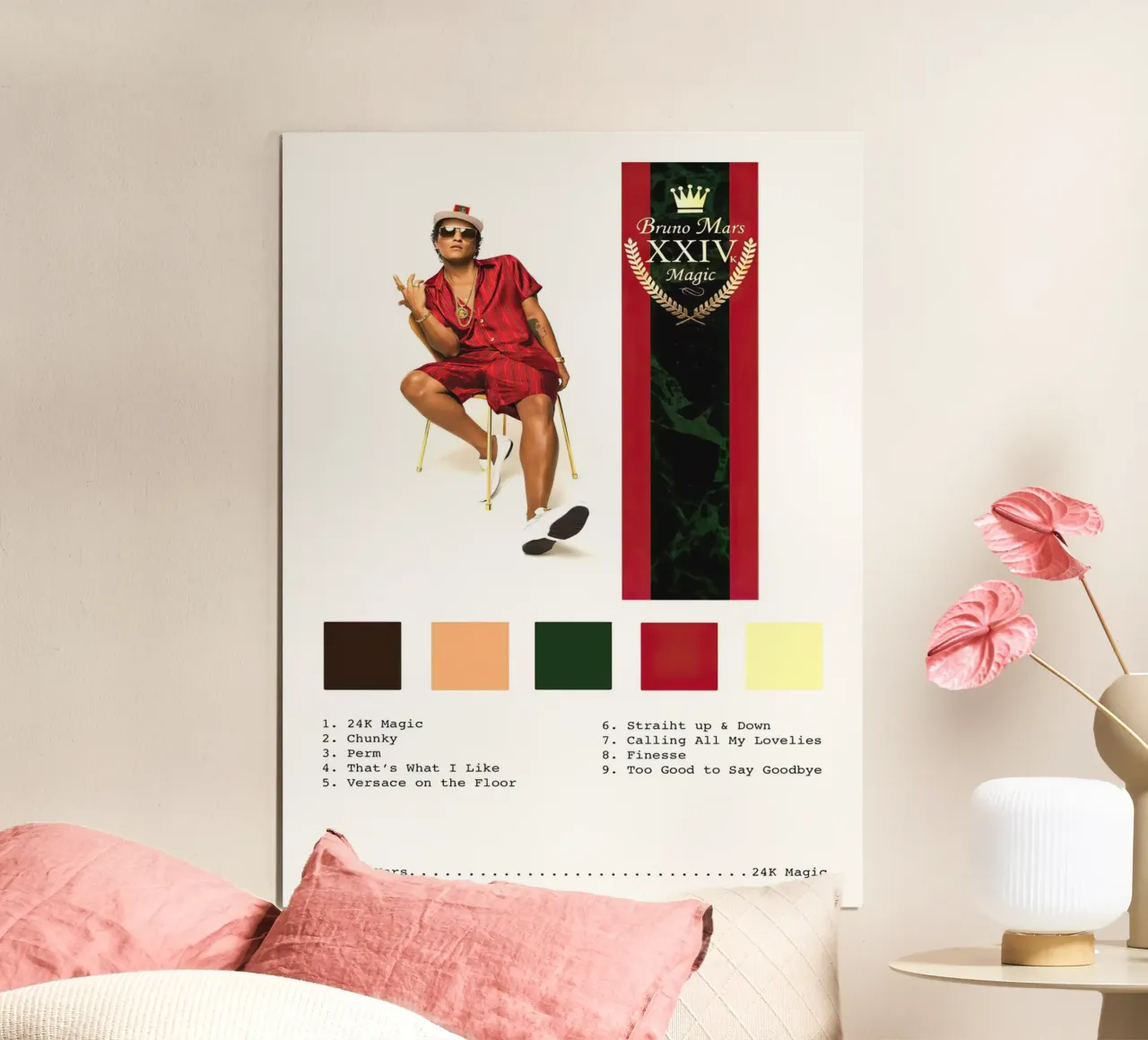 Bruno Mars 24 K Magic Tracklists carta hahnemühle da Banda Neira