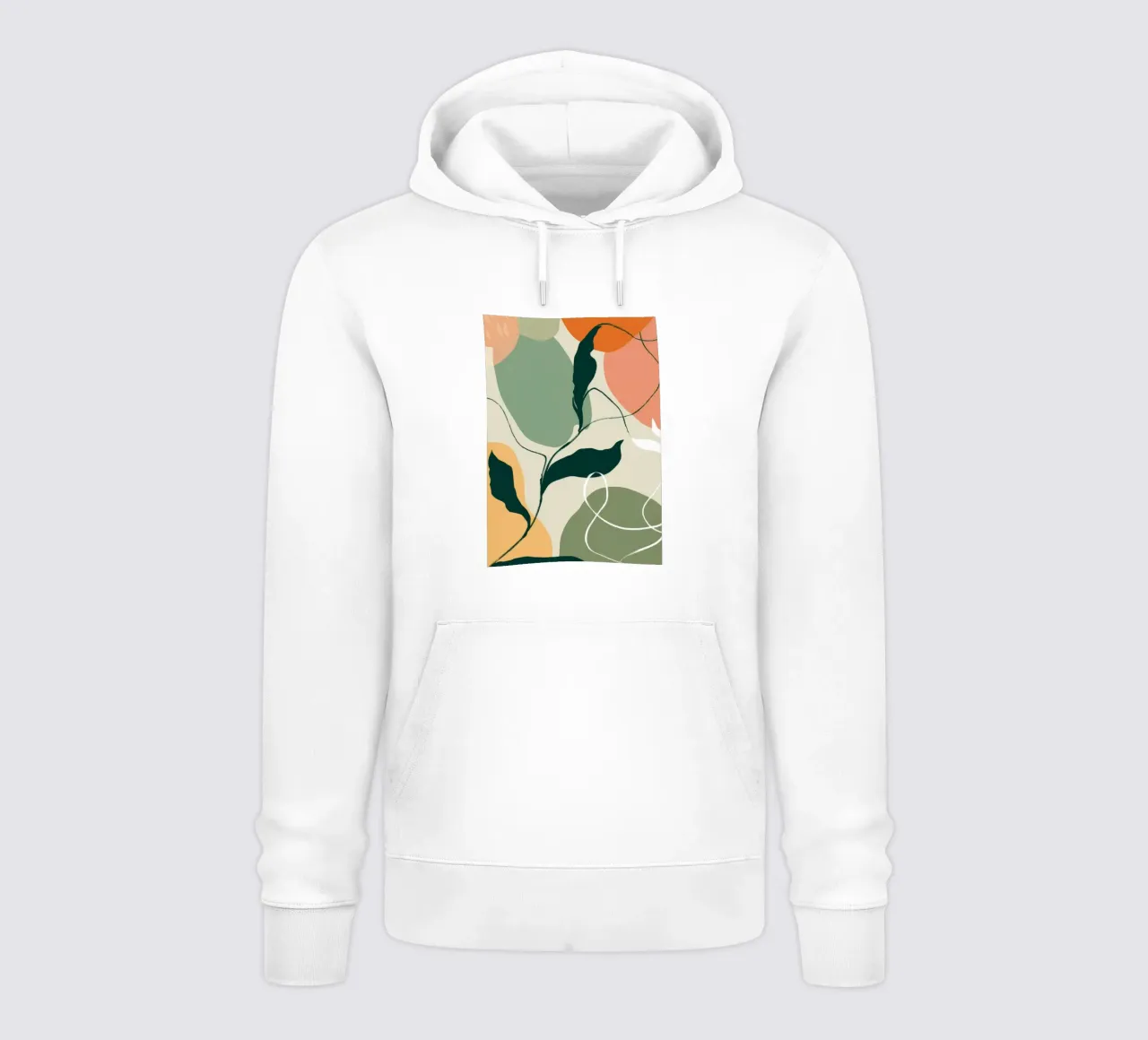 Schizzo botanico lineare felpa con cappuccio da Sky Velour