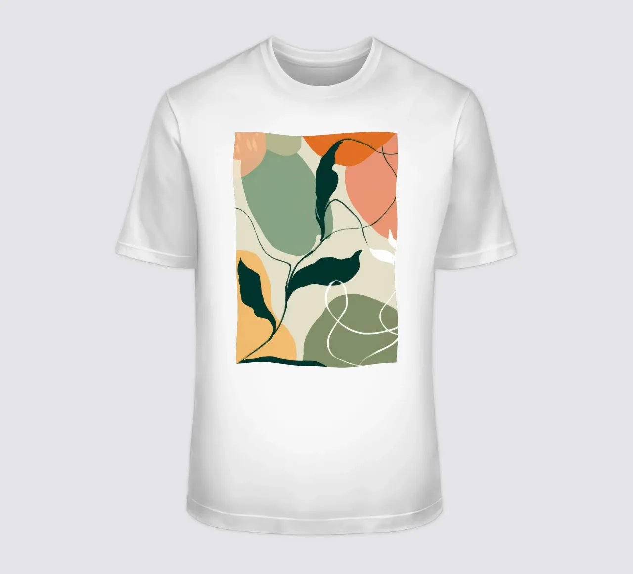 Schizzo botanico lineare t-shirt da Sky Velour