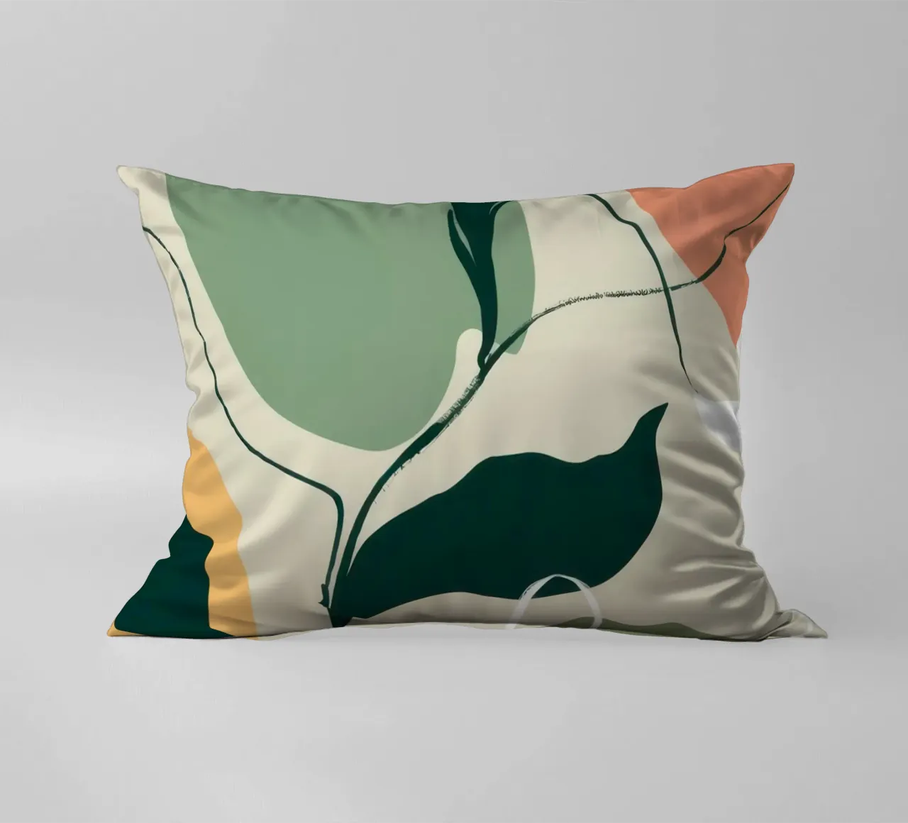 Schizzo botanico lineare cuscino da Sky Velour