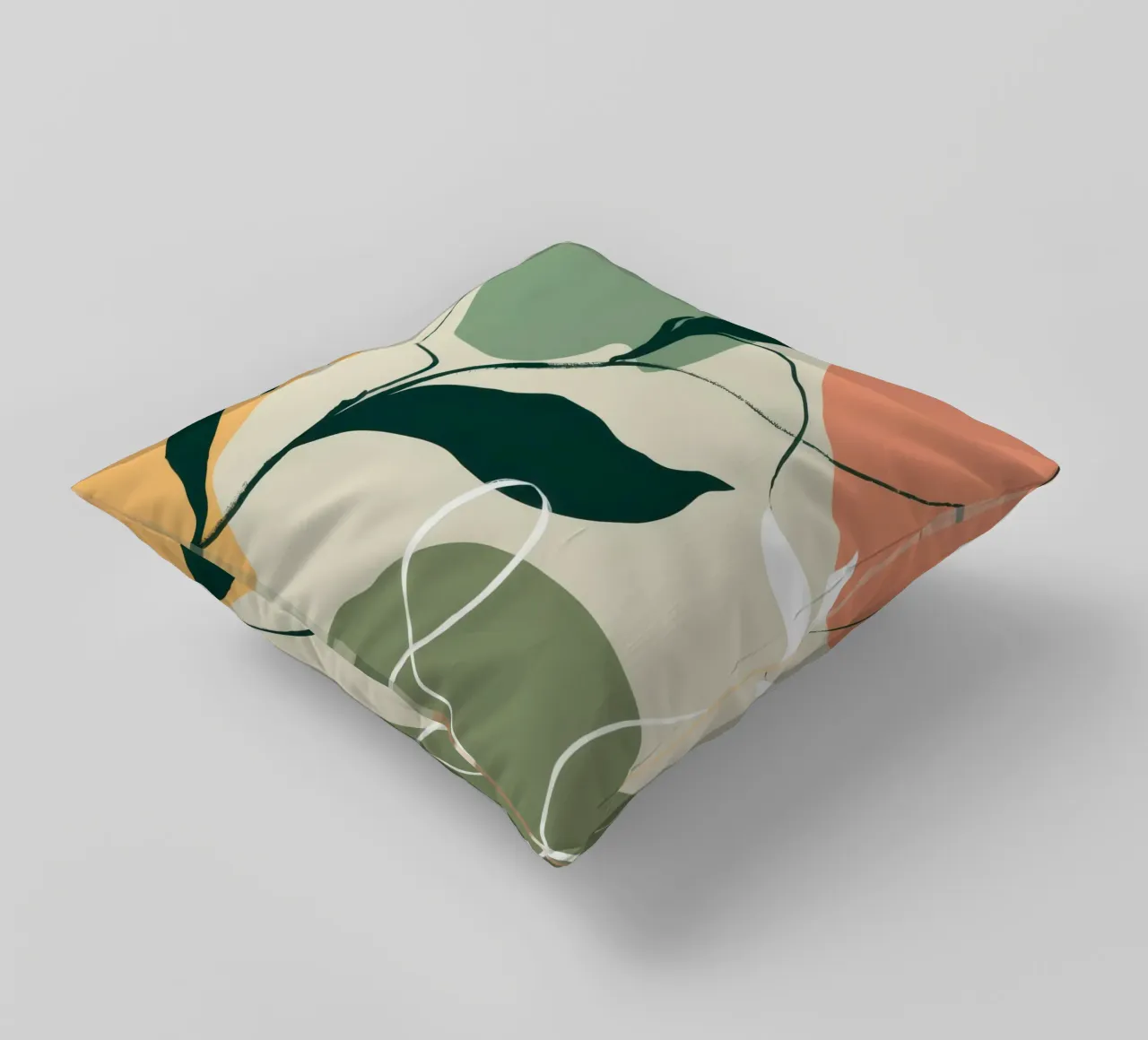 Schizzo botanico lineare cuscino da Sky Velour