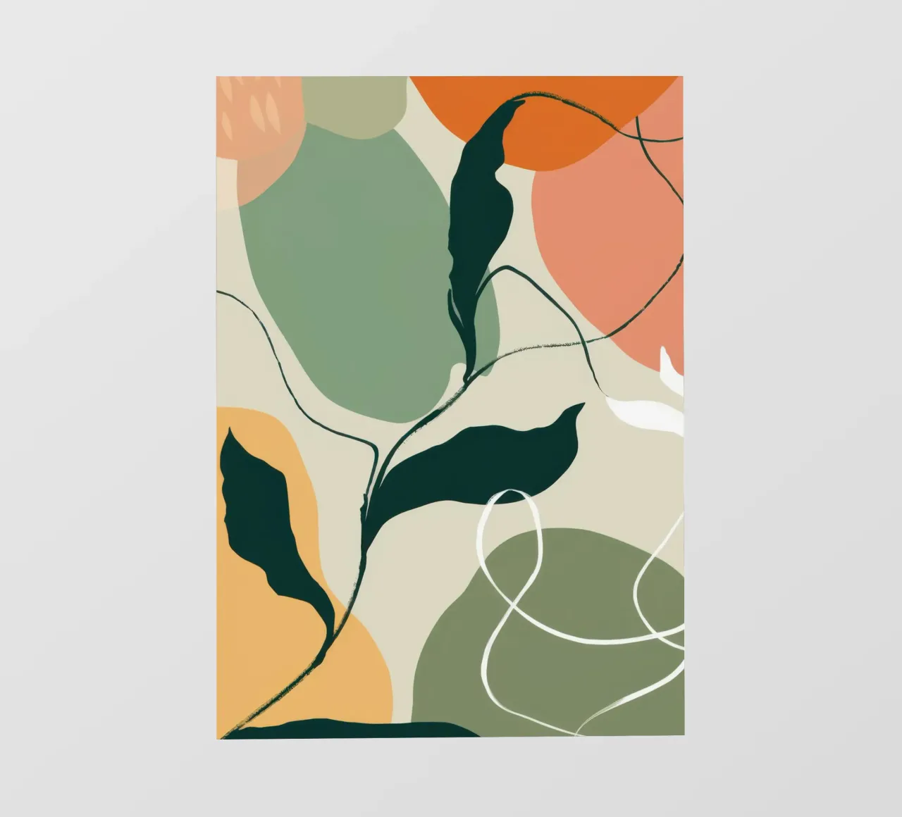 Schizzo botanico lineare telo in pvc da Sky Velour