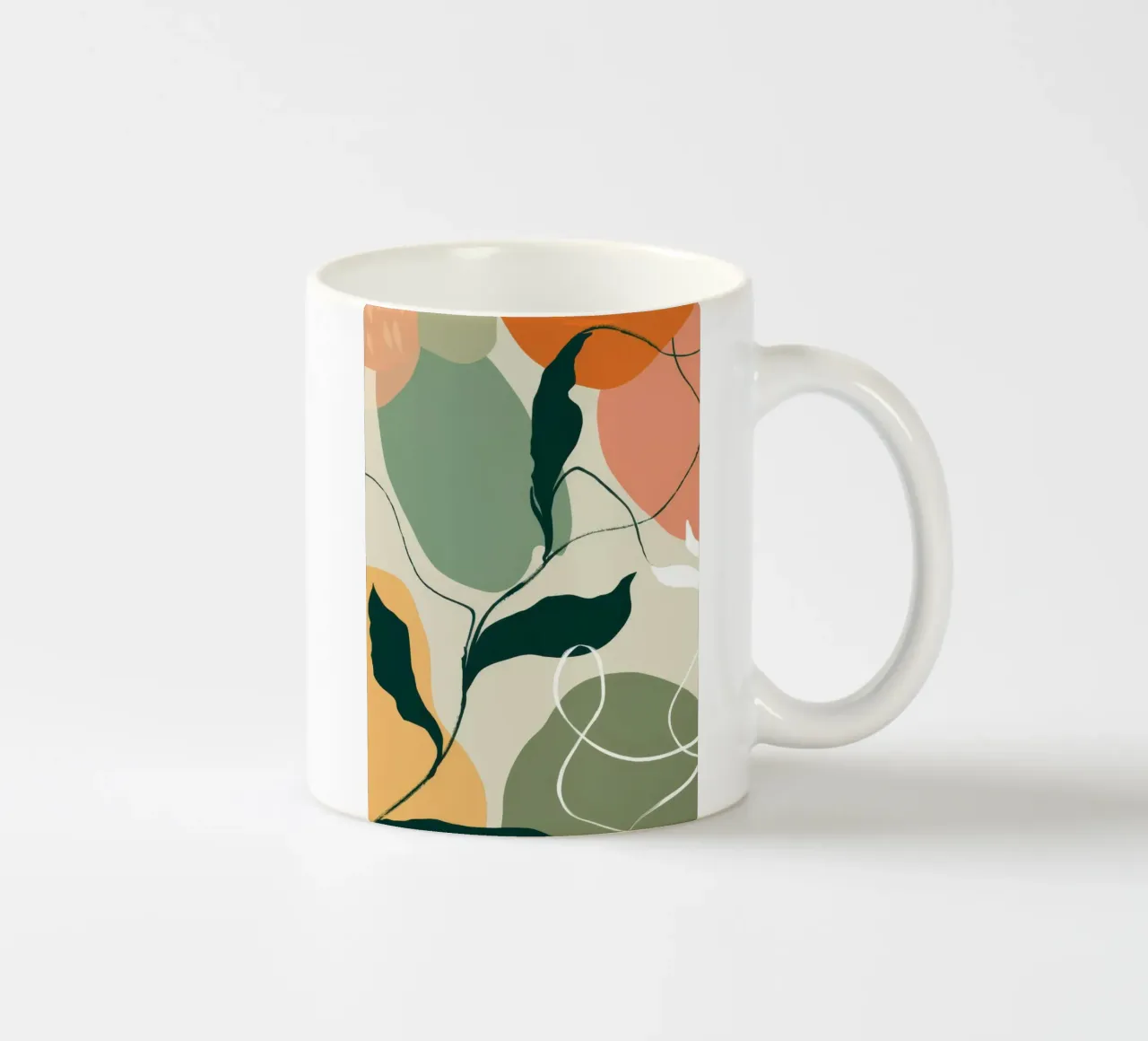 Schizzo botanico lineare tazza in ceramica da Sky Velour