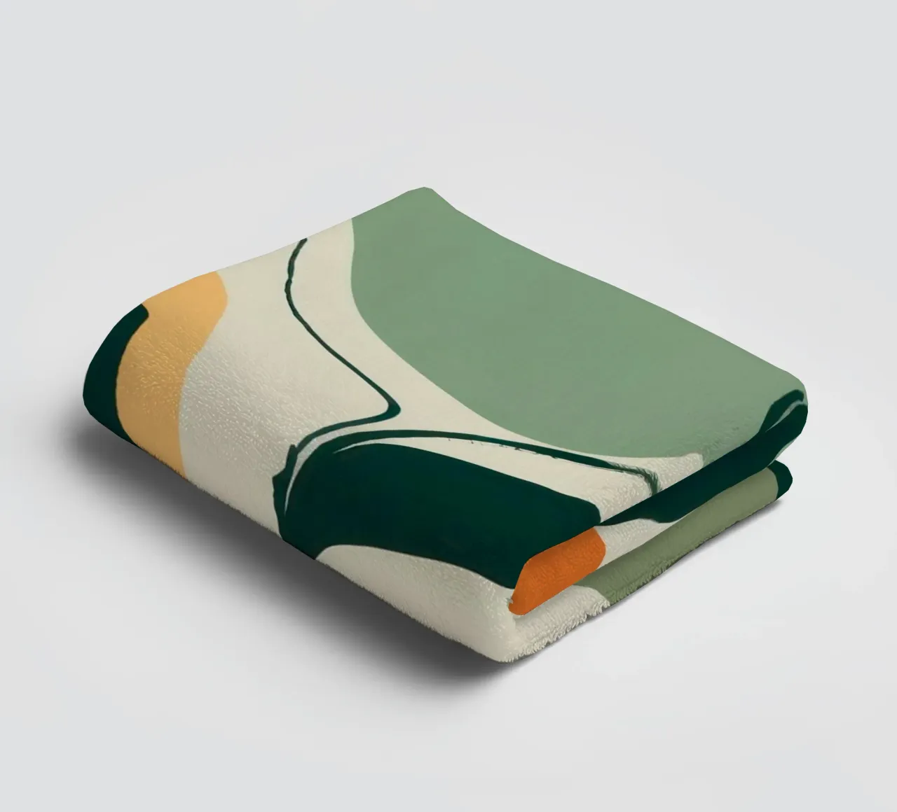 Linear Botanical Sketch towel by Sky Velour