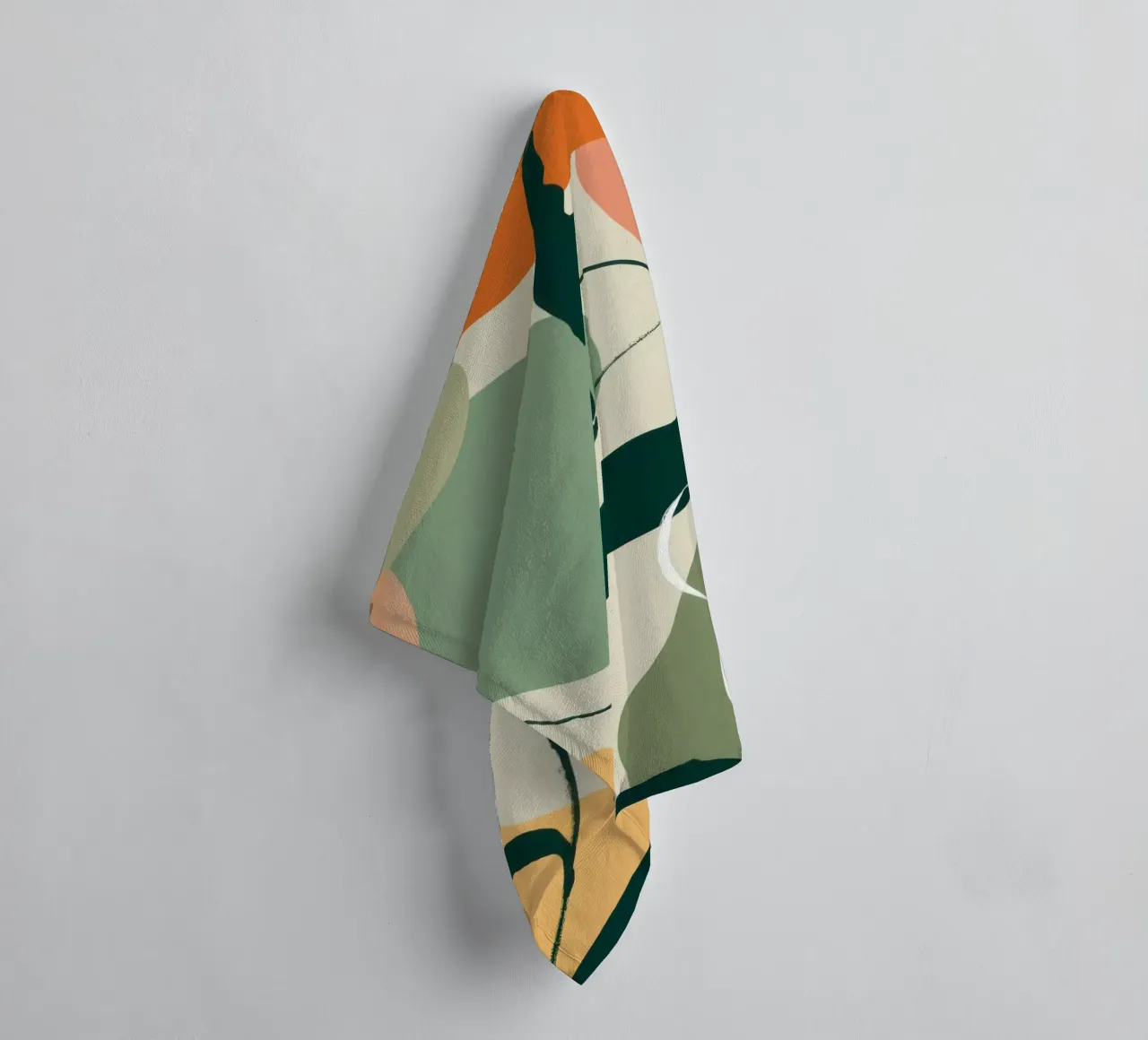 Linear Botanical Sketch towel by Sky Velour