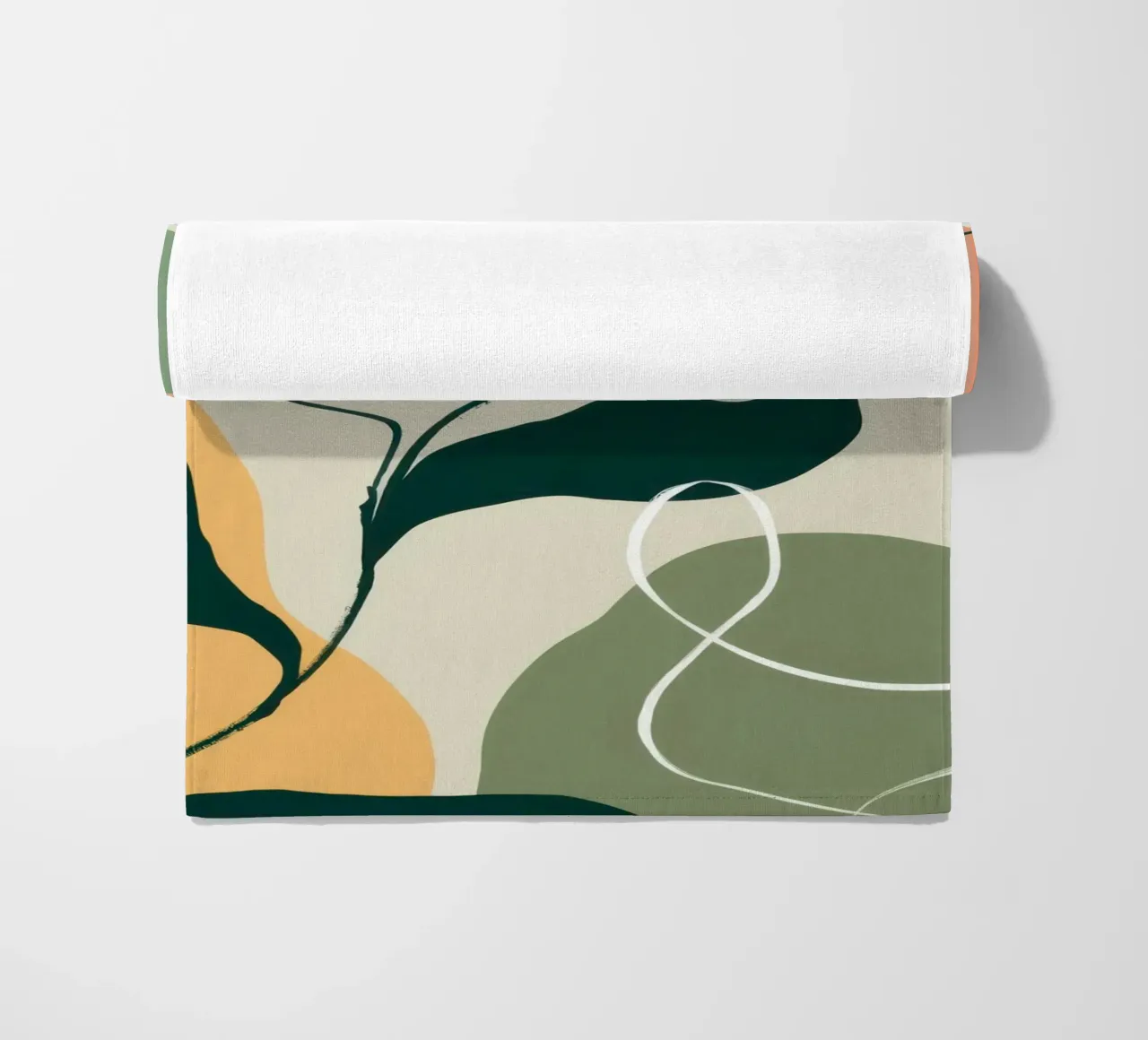 Schizzo botanico lineare telo mare da Sky Velour