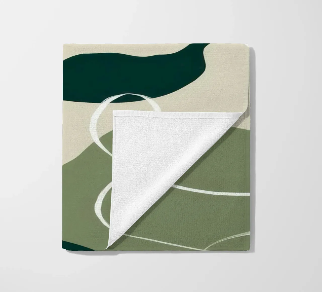 Schizzo botanico lineare telo mare da Sky Velour