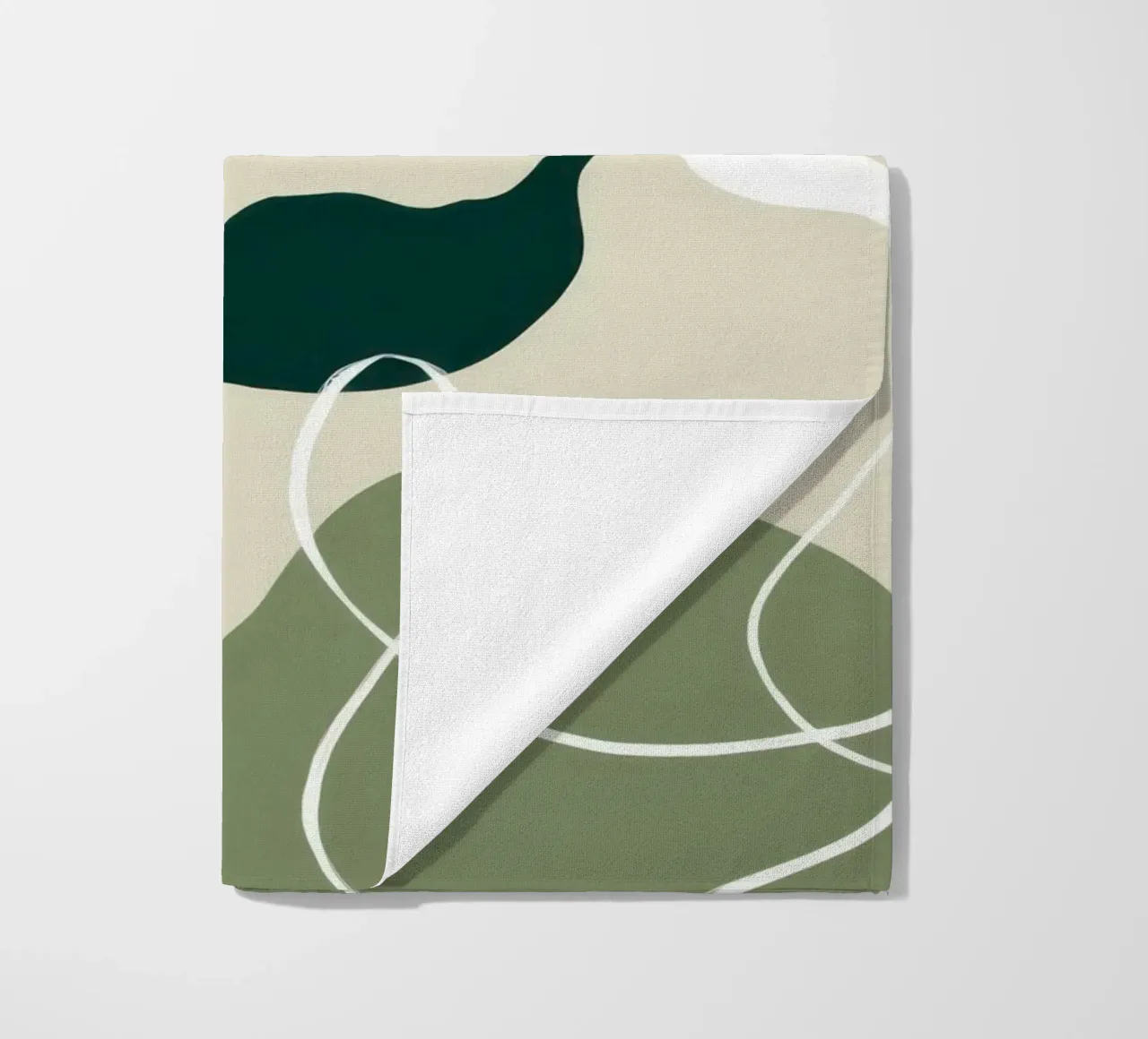 Schizzo botanico lineare telo mare da Sky Velour